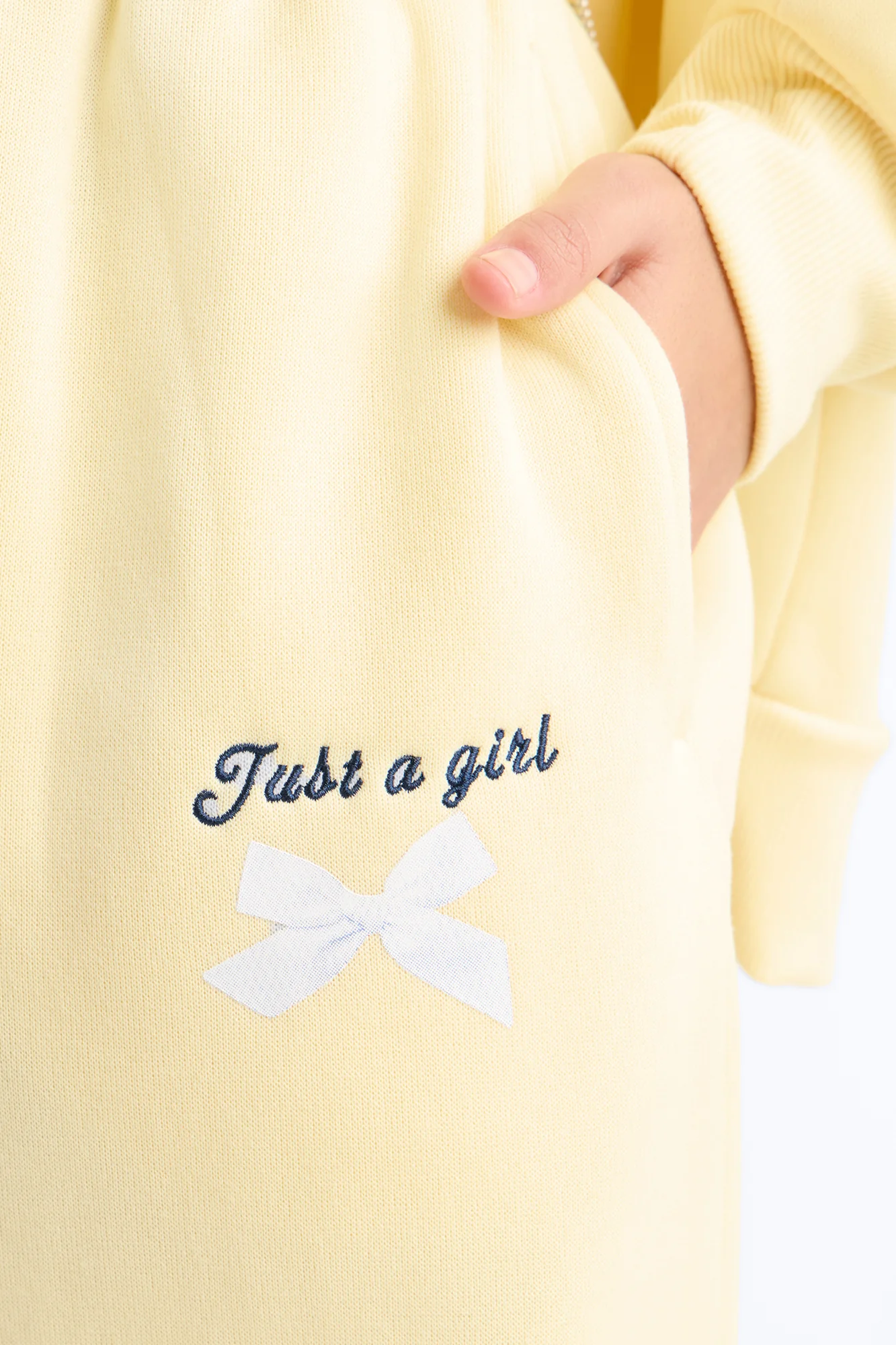 Mini Beary Cutesy Fleece Pant Set - Yellow - Image 4