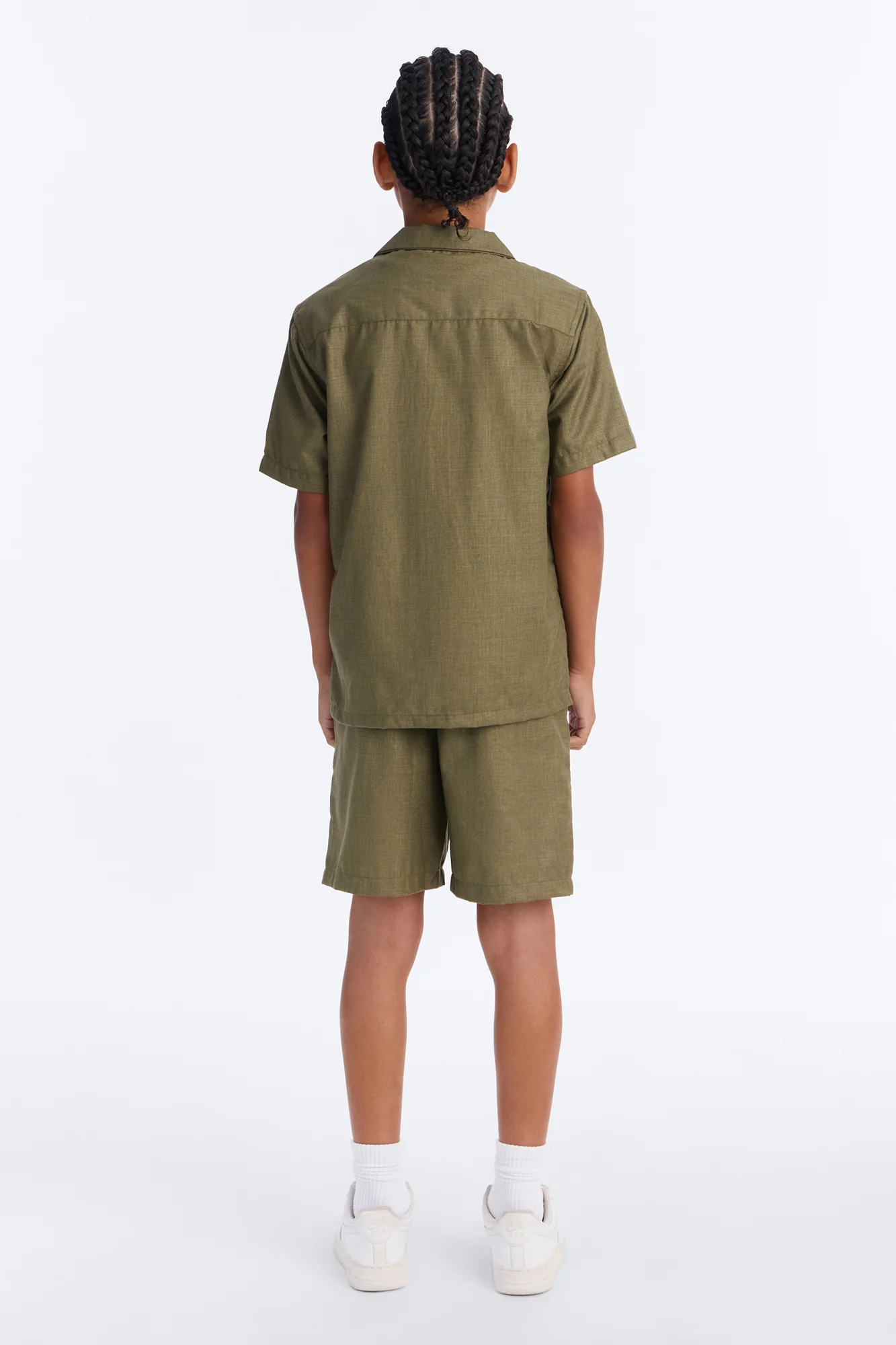 Mini Beautiful Weather Short Set - Olive - Image 3