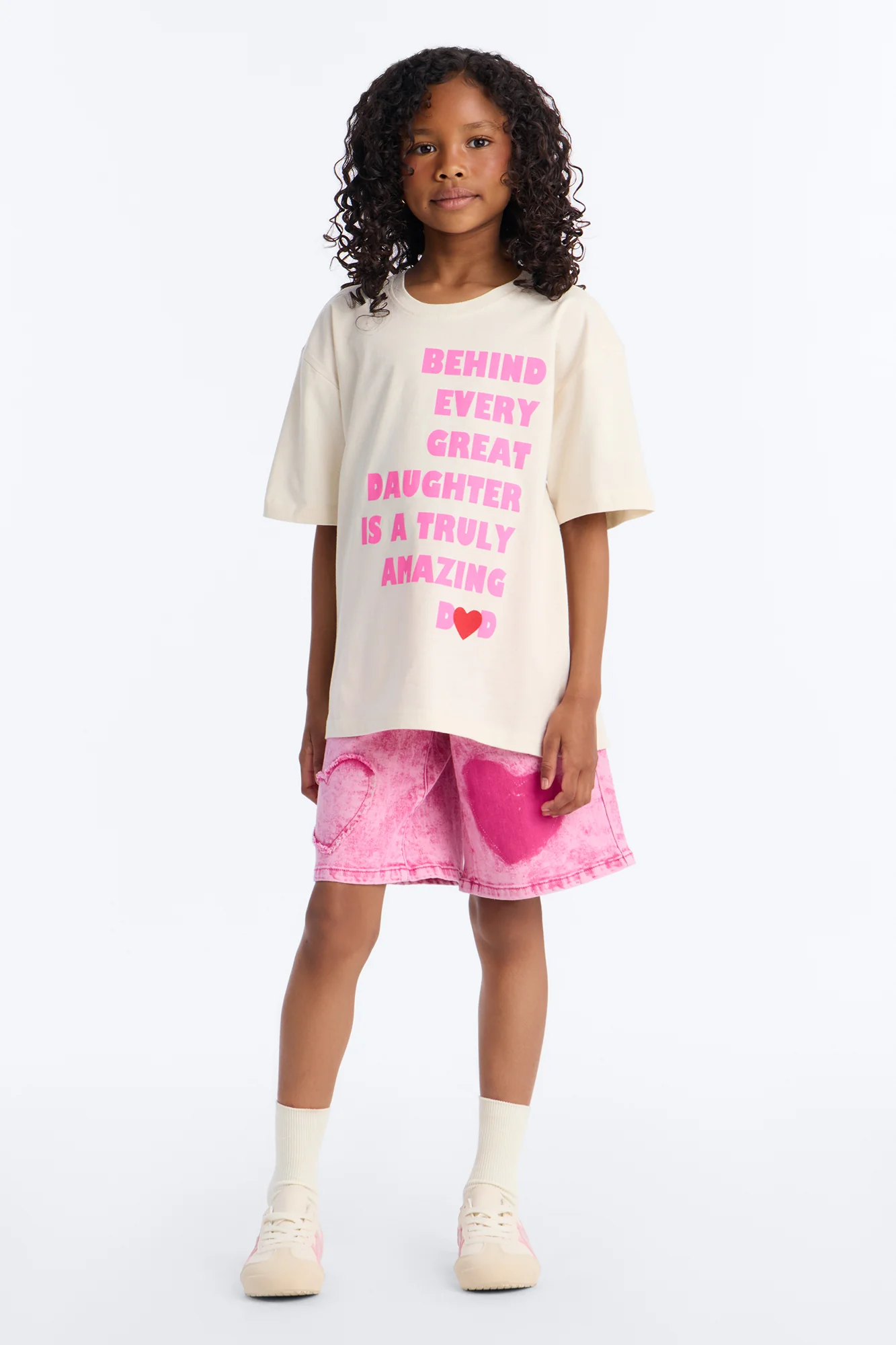 Mini Behind Every Great Daughter Short Sleeve Tee - Natural - Image 2