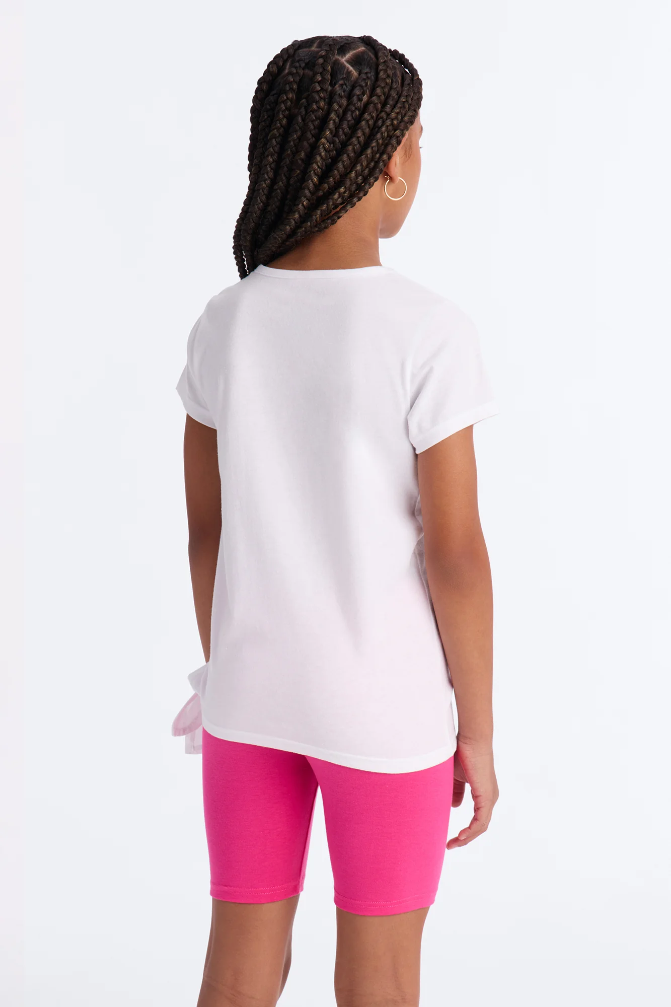 Mini Believe In Love Bike Short Set - White/Pink - Image 4