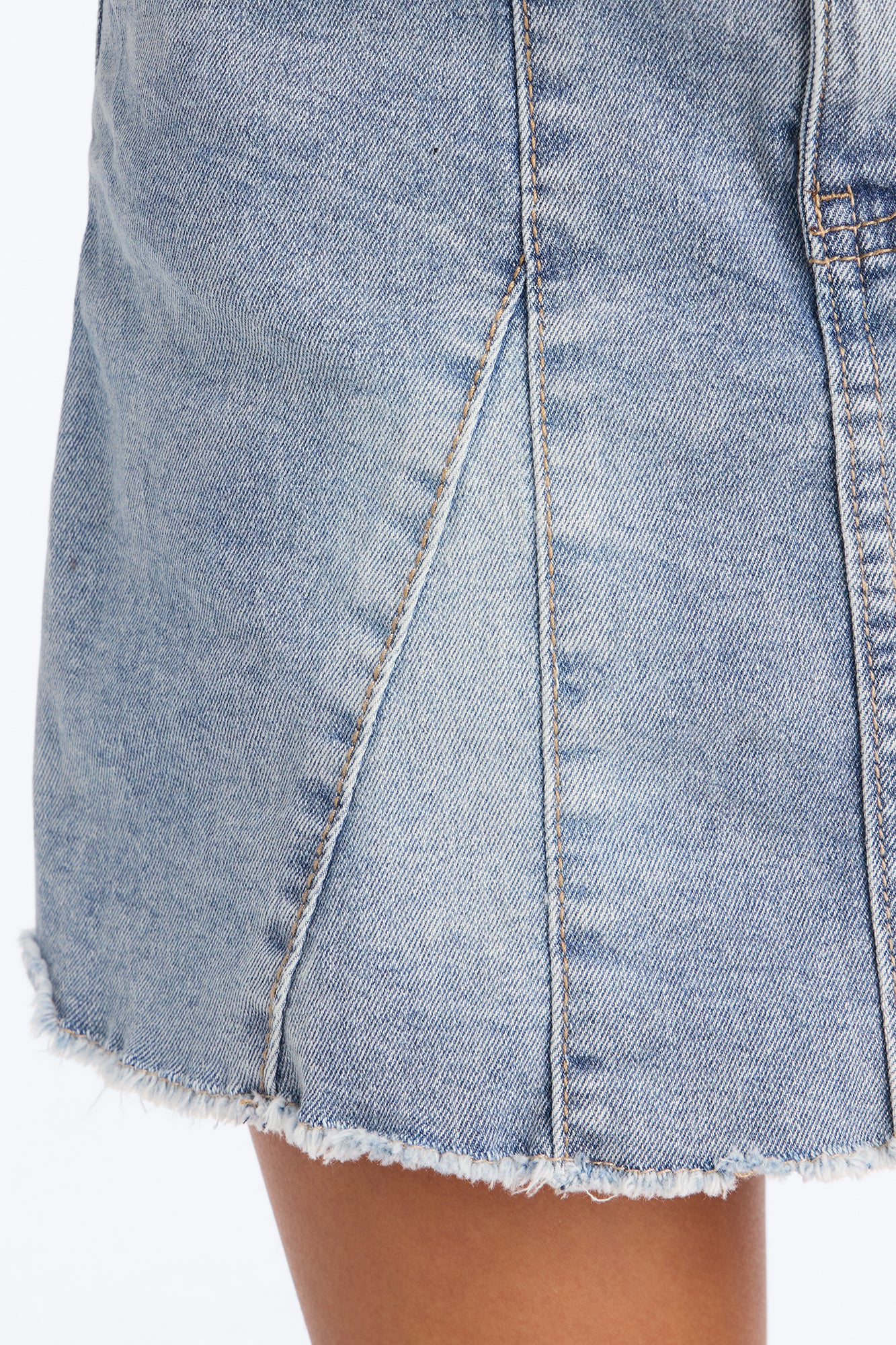 Mini Believe In Magic Pleated Denim Skort - Light Wash - Image 3