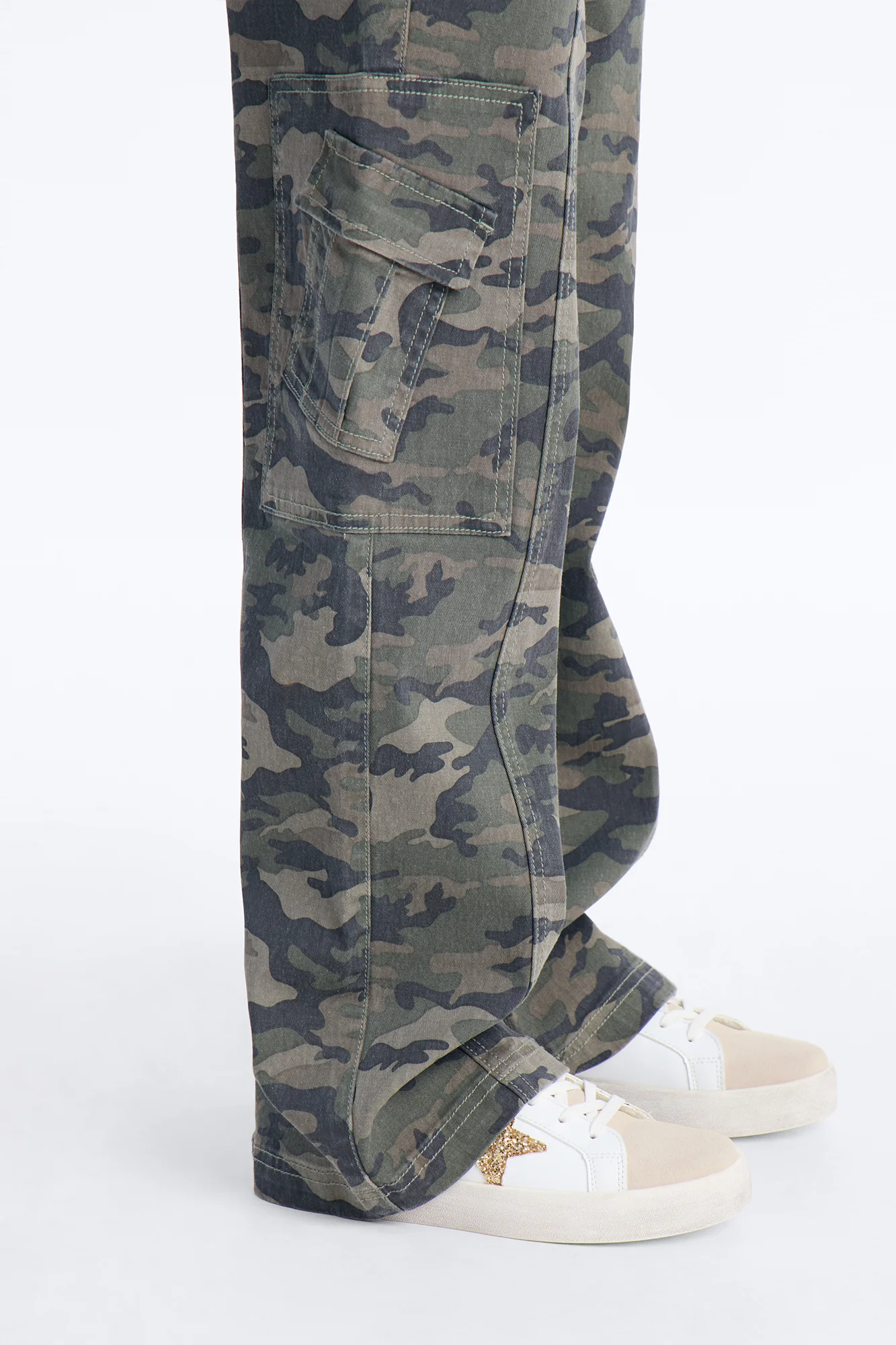 Mini Berkely Washed Camo Cargo Pant - Olive/combo - Image 3