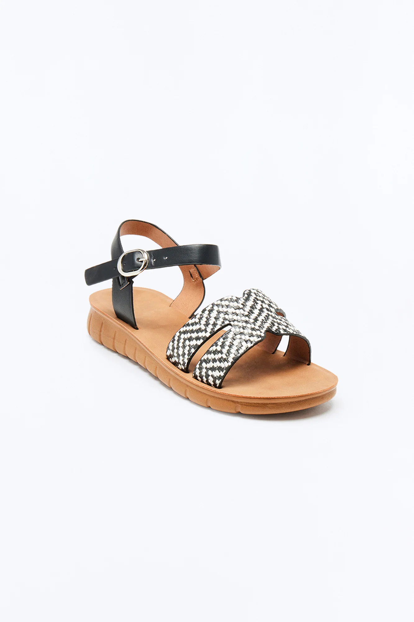 Mini Big Plans Sandals - Black/White - Image 4
