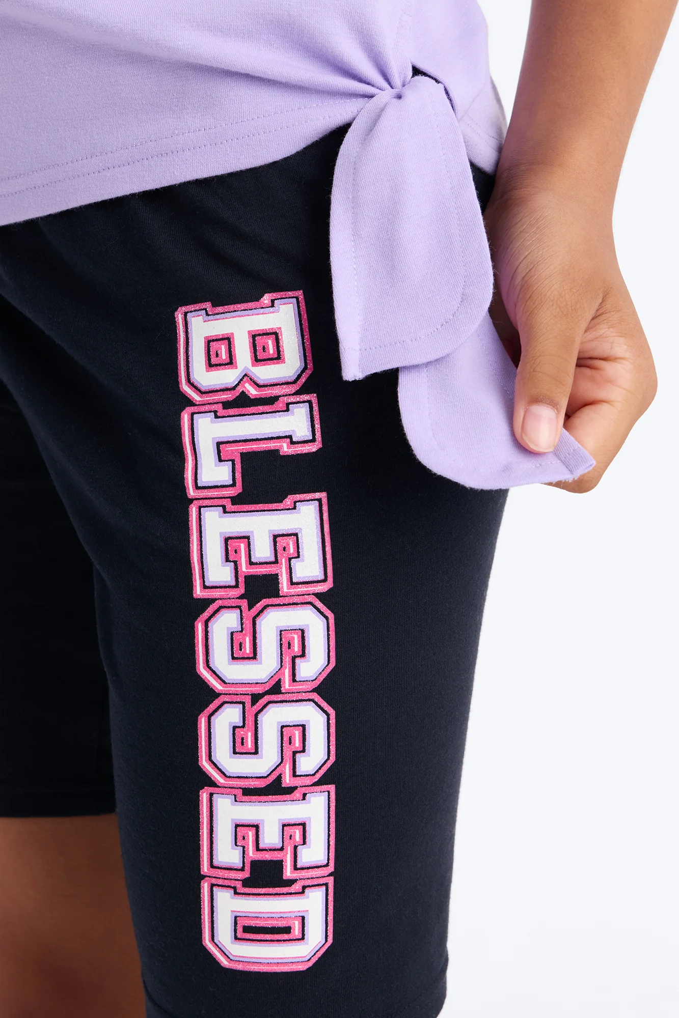 Mini Blessed 24 Bike Short Set - Lavender/combo - Image 3