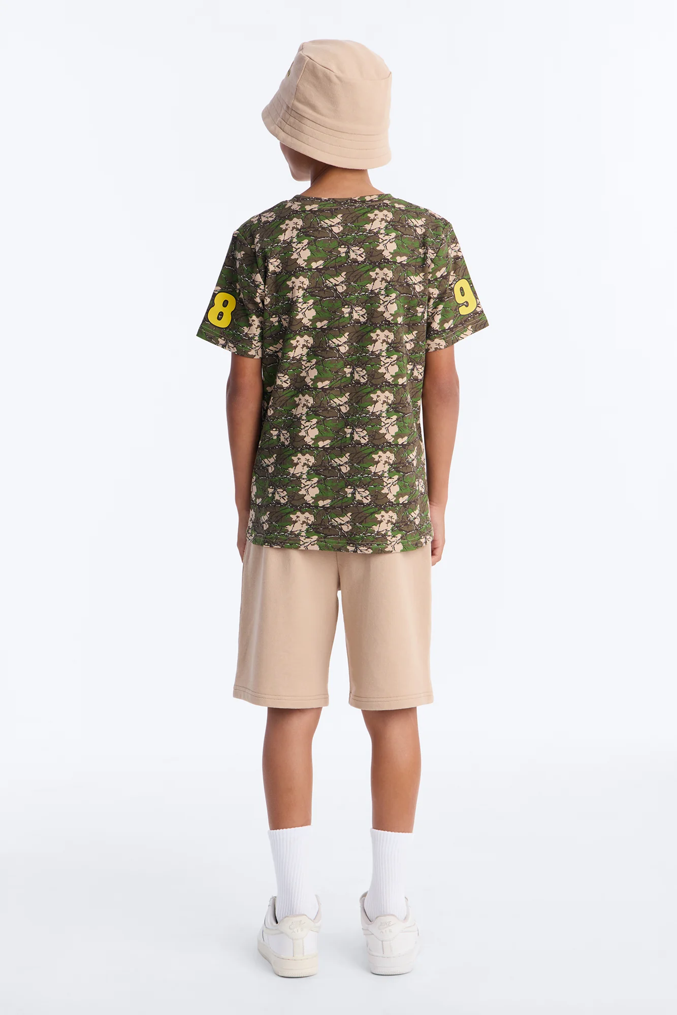 Mini Born To Win Short Set With Bucket Hat - Taupe/combo - Image 5