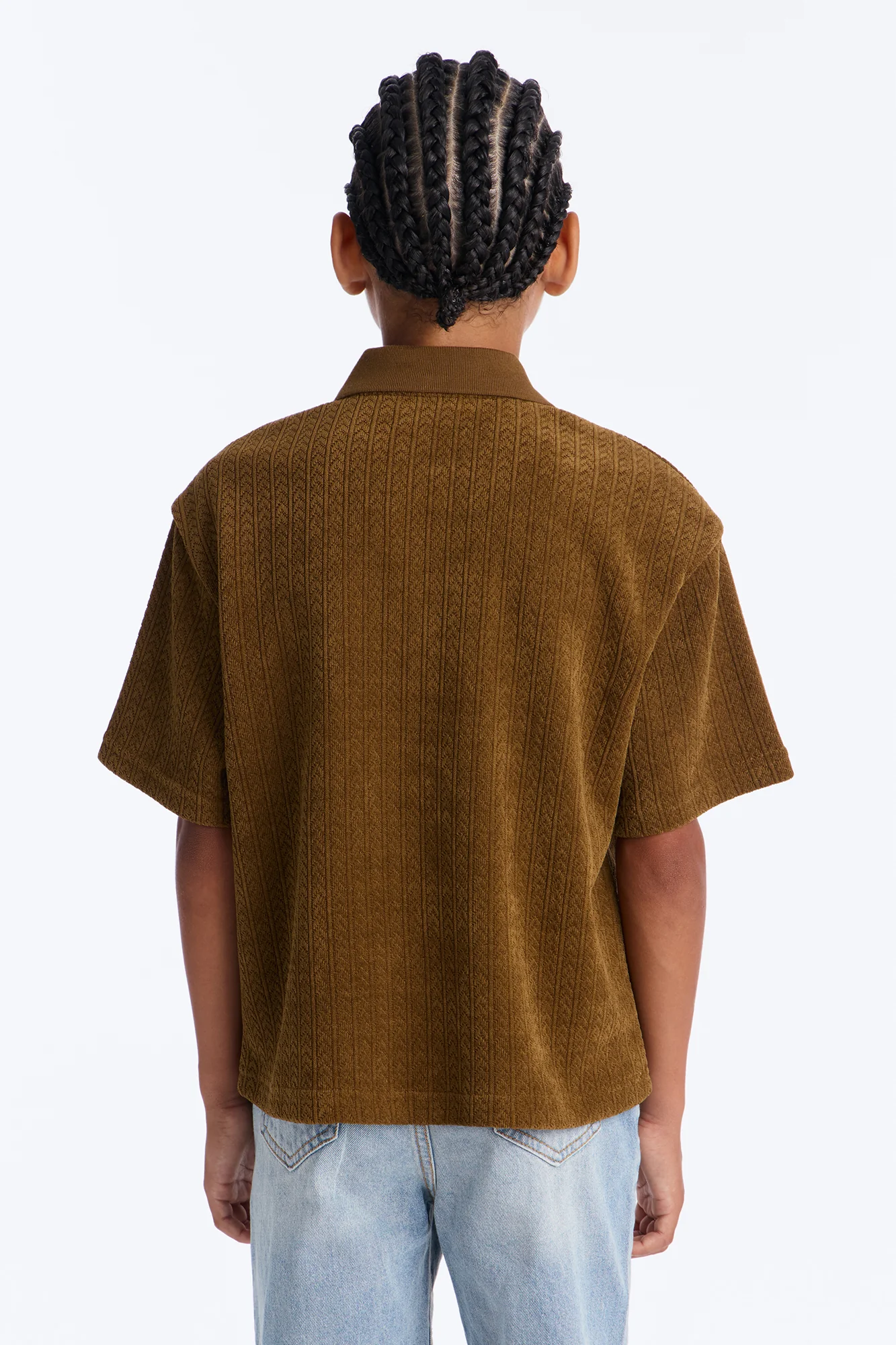 Mini Boxy Lexington Saints Johnny Collar Polo - Brown - Image 3