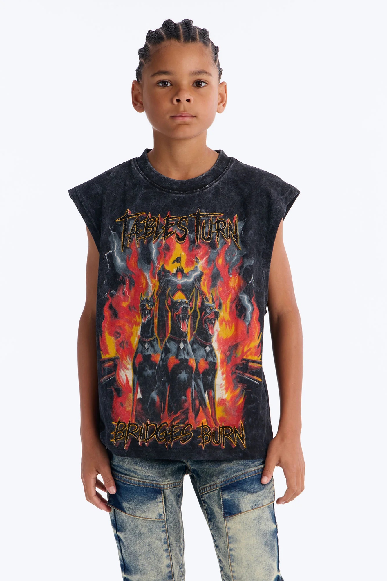 Mini Bridges Burn Muscle Tee - Black