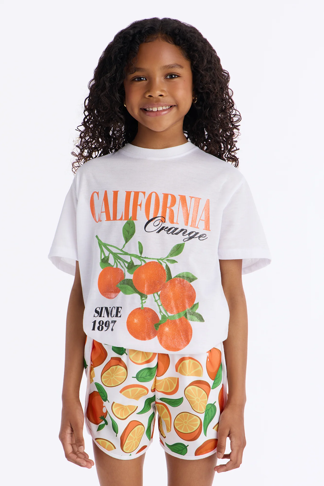 Mini California Orange Short Set - Orange/combo - Image 2