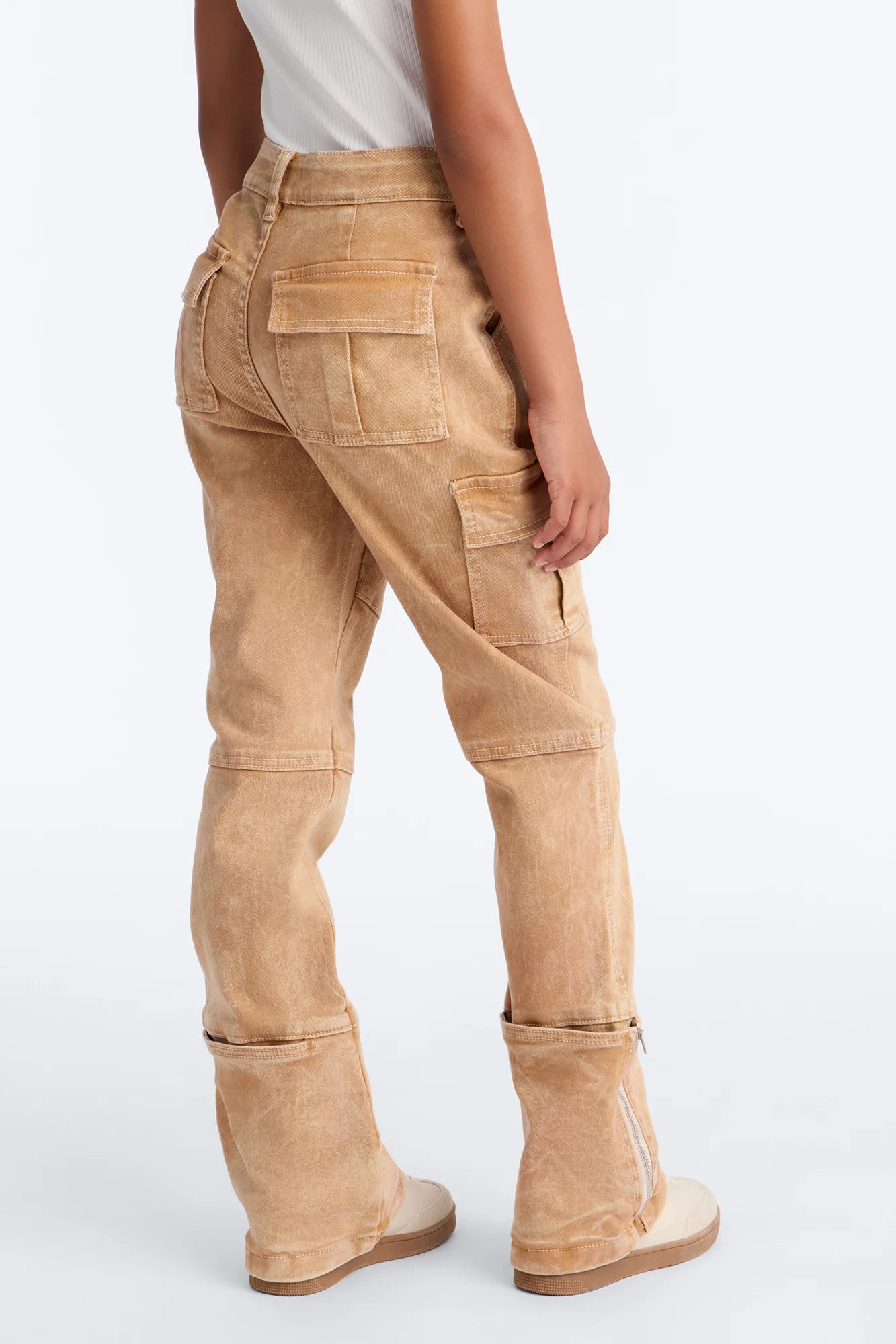 Mini Camden Cargo Utility Jeans - Tan - Image 4