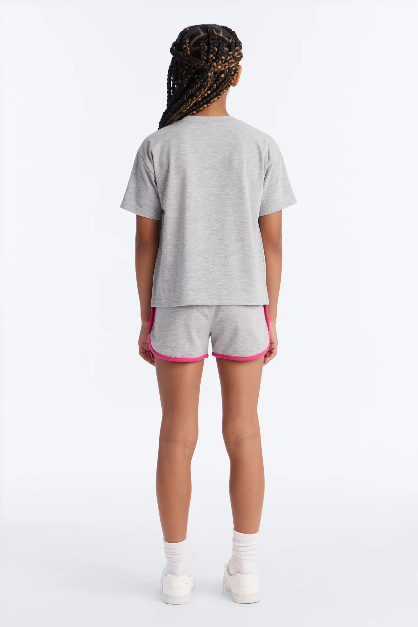 Mini Ciao Bella Short Set - Heather Grey - Image 3