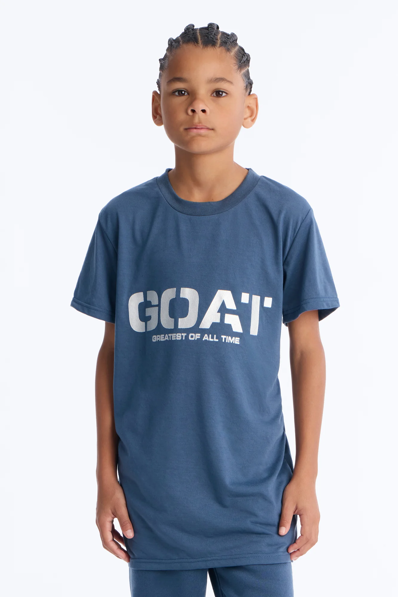 Mini Don't Mess With The GOAT Jogger Pant Set - Blue - Image 2