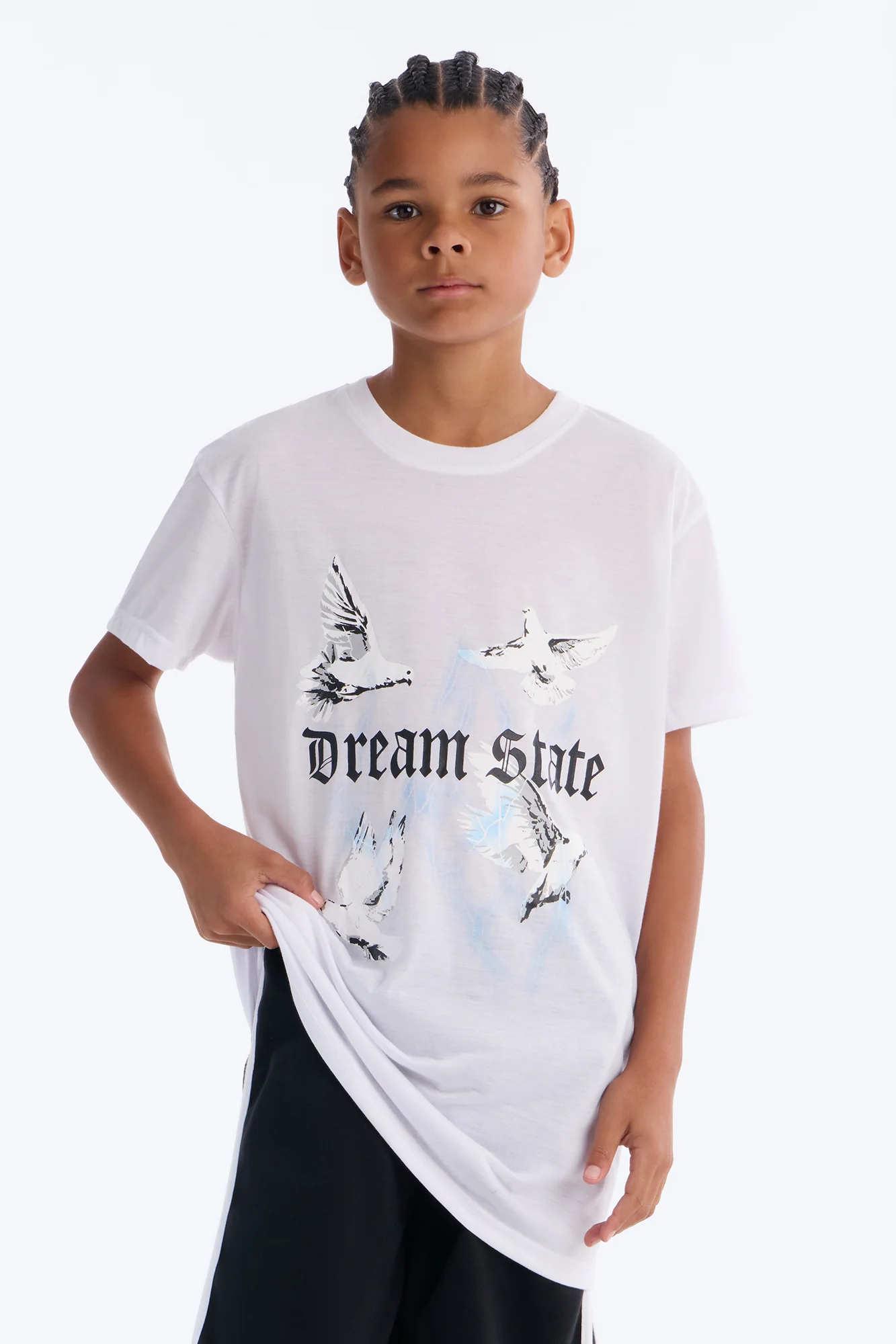 Mini Dream State Short Set - White/Black