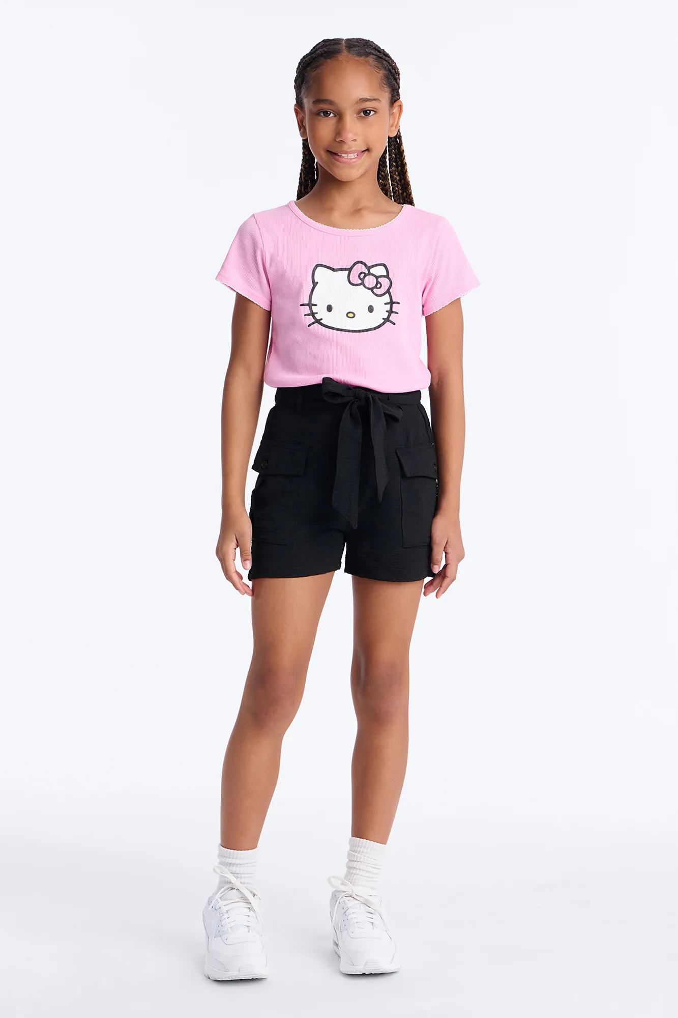 Mini Elena Cargo Shorts - Black - Image 2