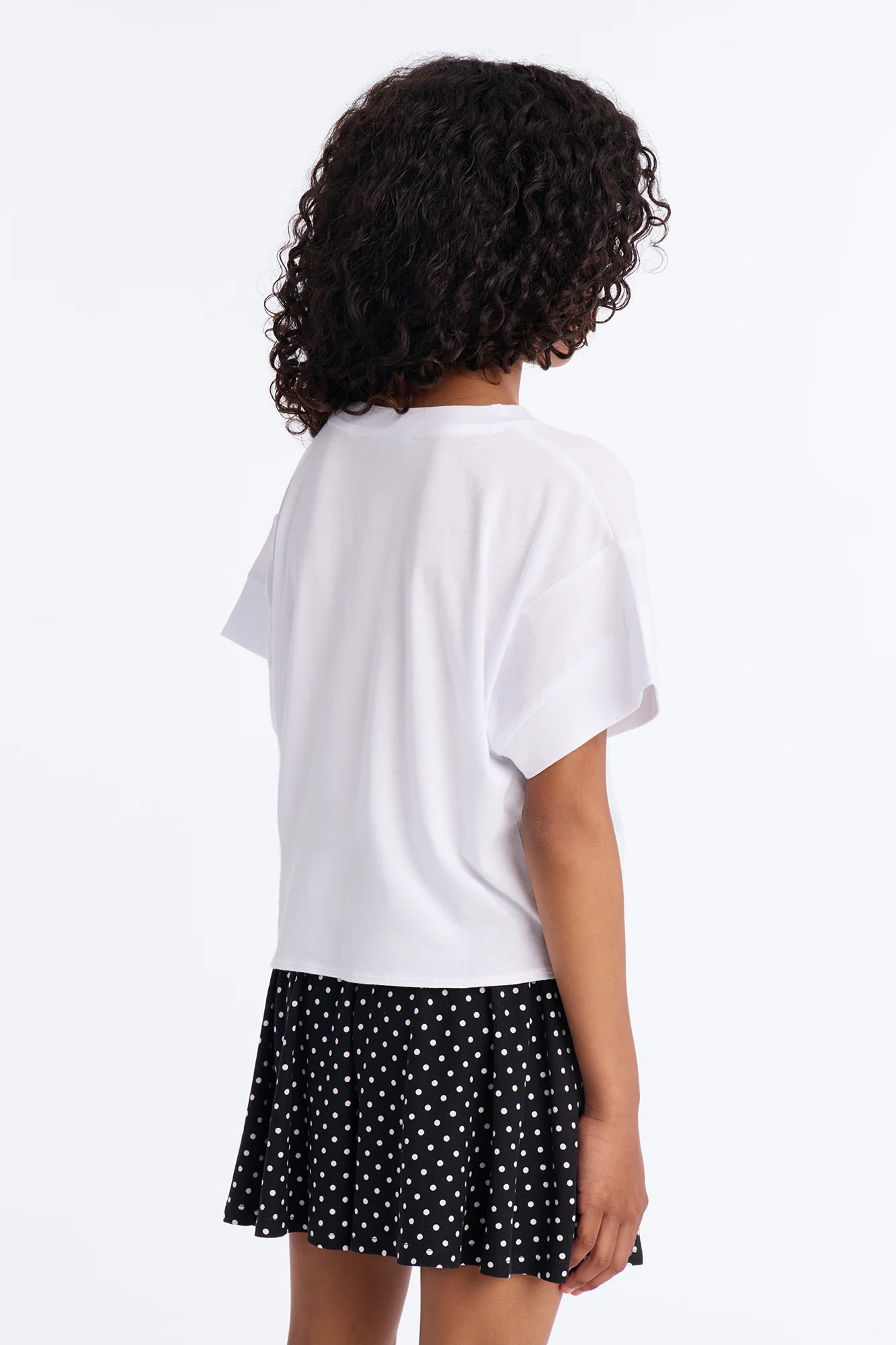 Mini Emily Tie Front Top - White - Image 3