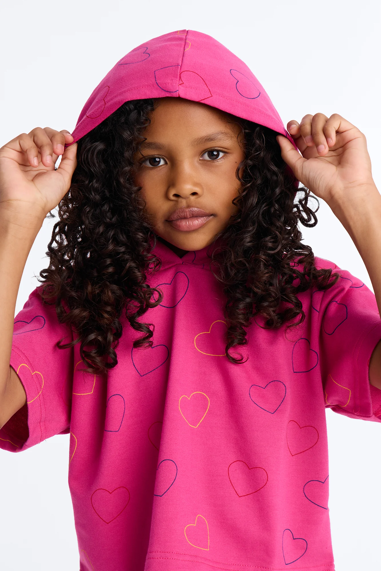 Mini Endless Hearts Skort Set - Hot Pink - Image 3