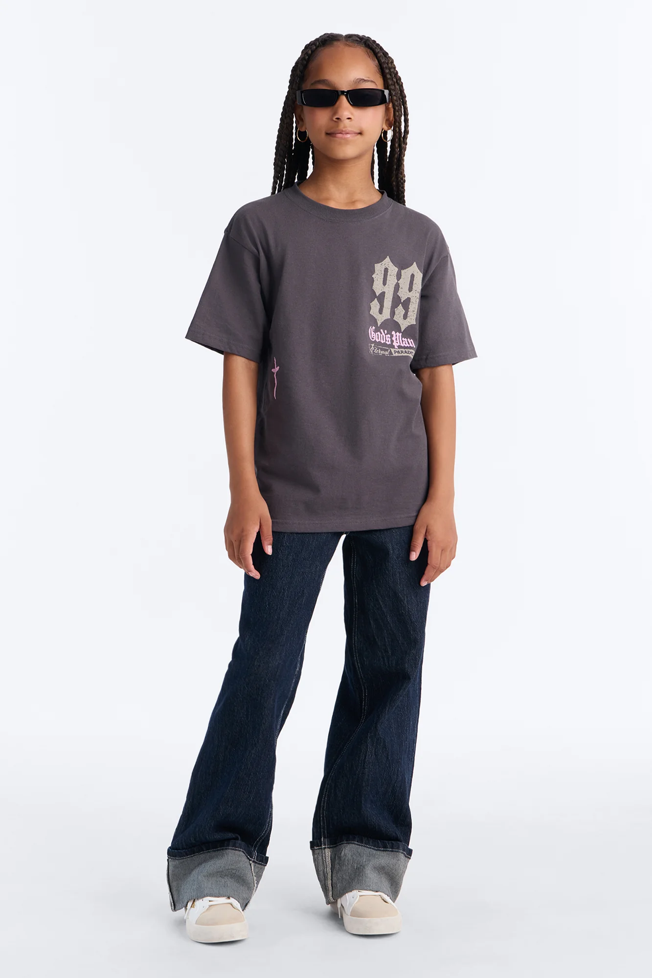Mini Eternal Paradise God's Plan Short Sleeve Tee - Charcoal - Image 3