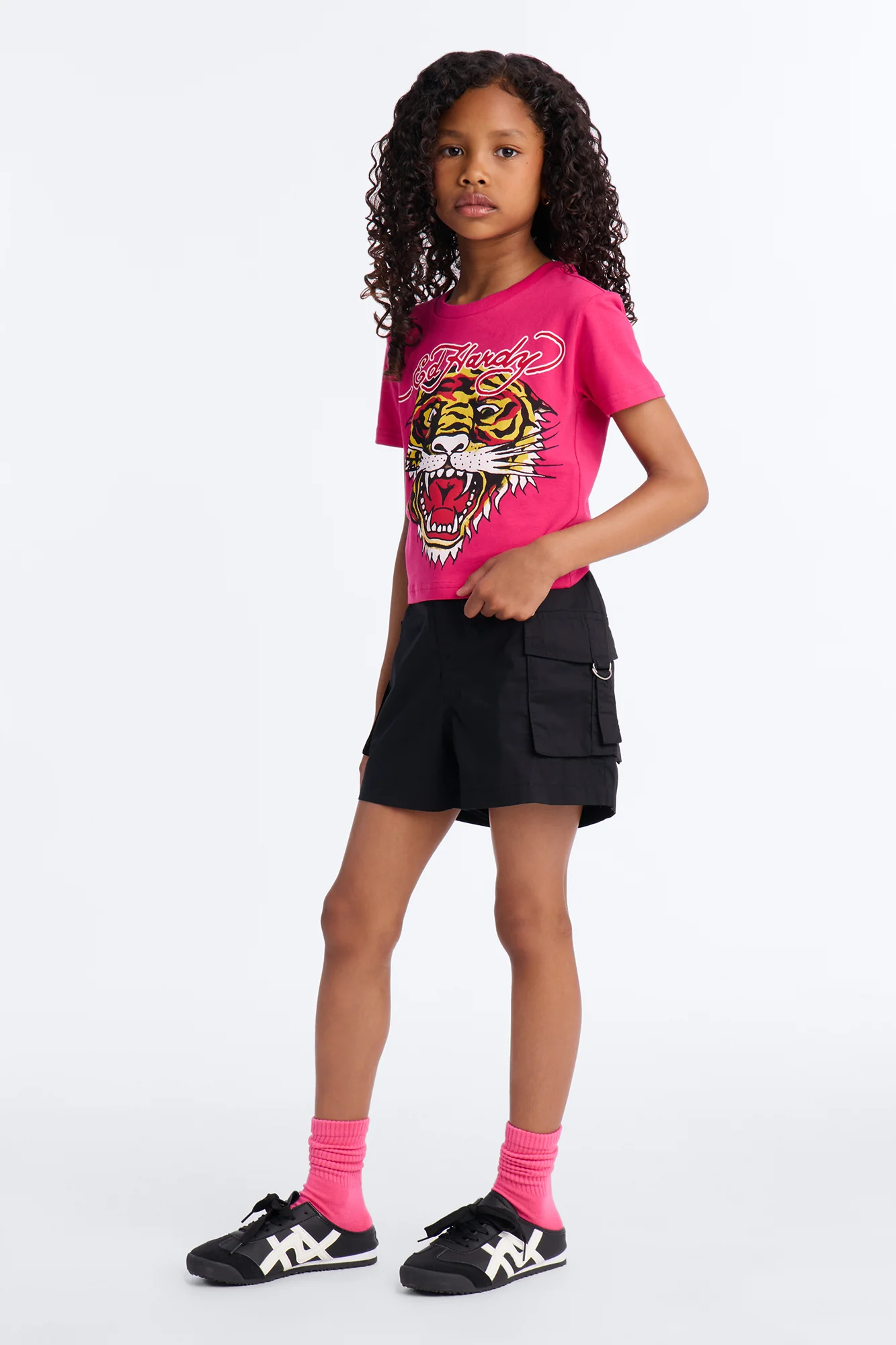 Mini Ezra Poplin Shorts - Black - Image 2