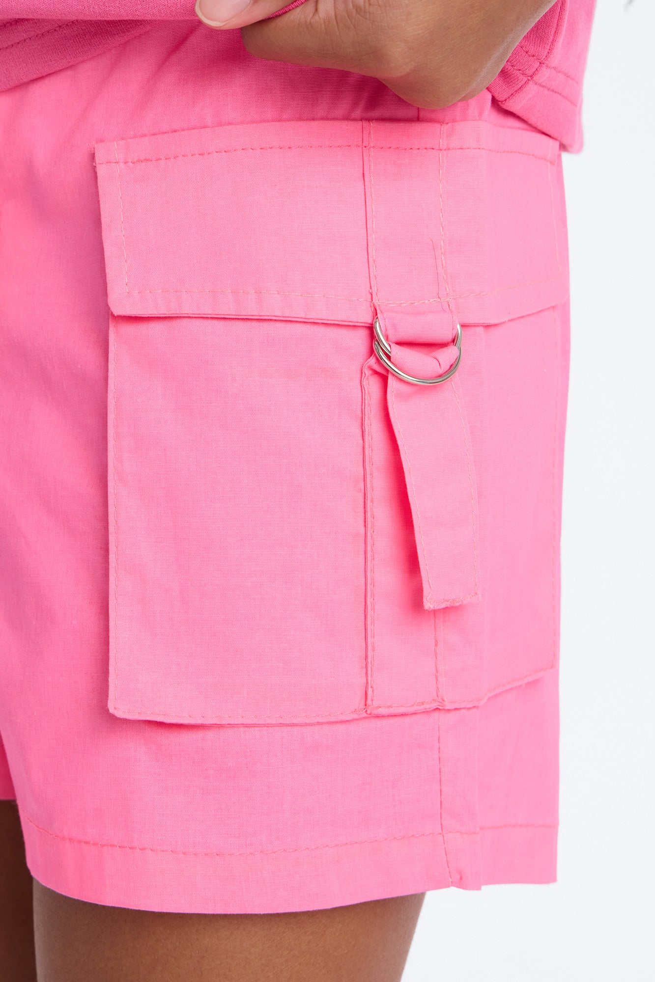 Mini Ezra Poplin Shorts - Pink - Image 3