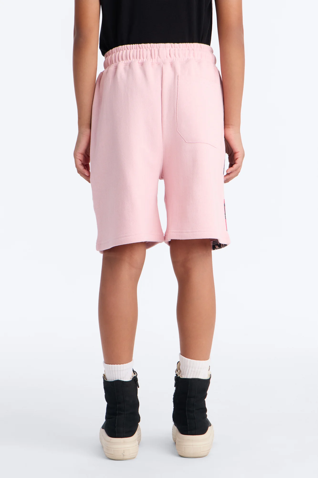 Mini Facts Over Feelings Shorts - Pink - Image 4