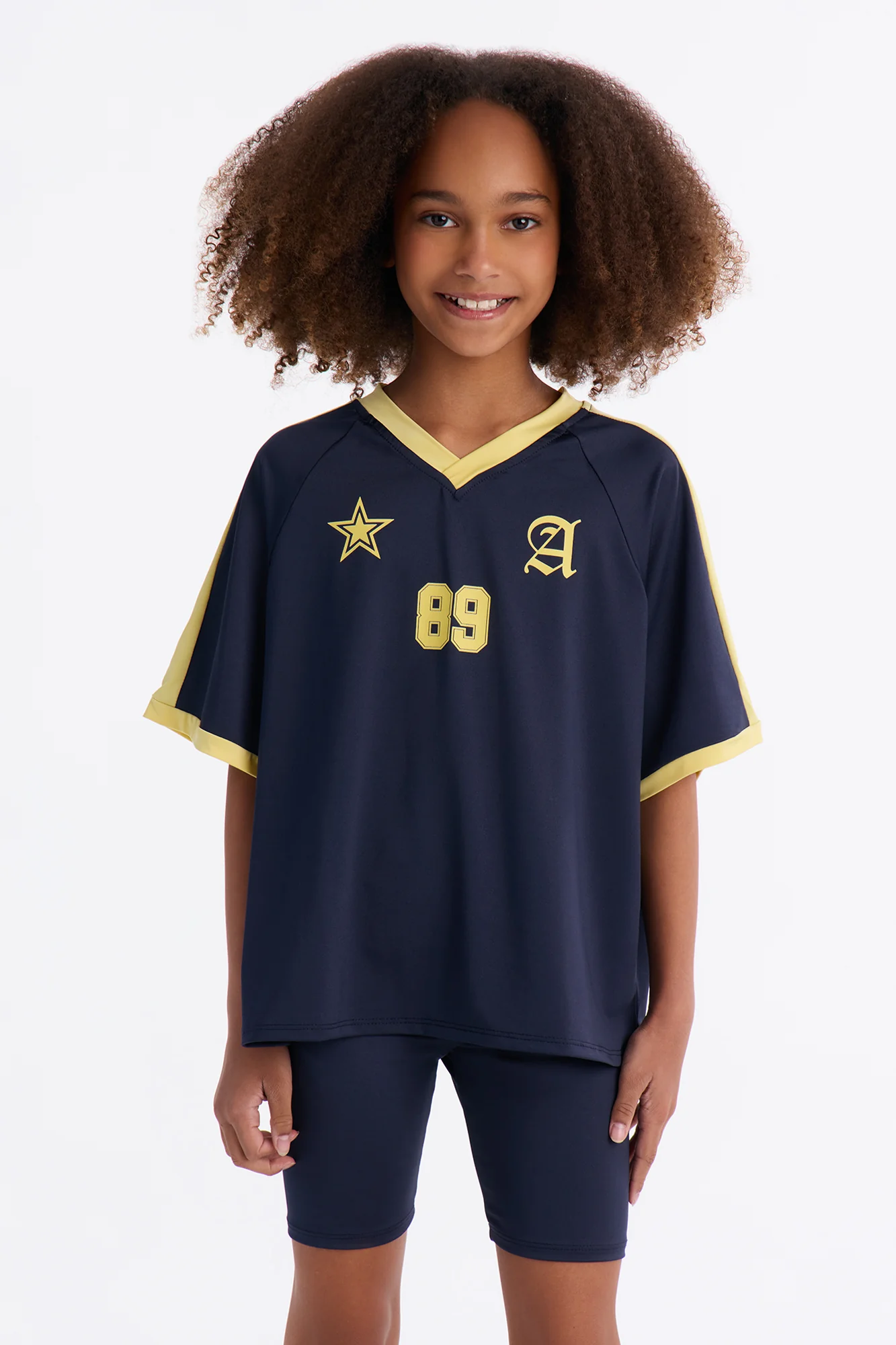 Mini Field Crush Biker Short Set - Navy - Image 2