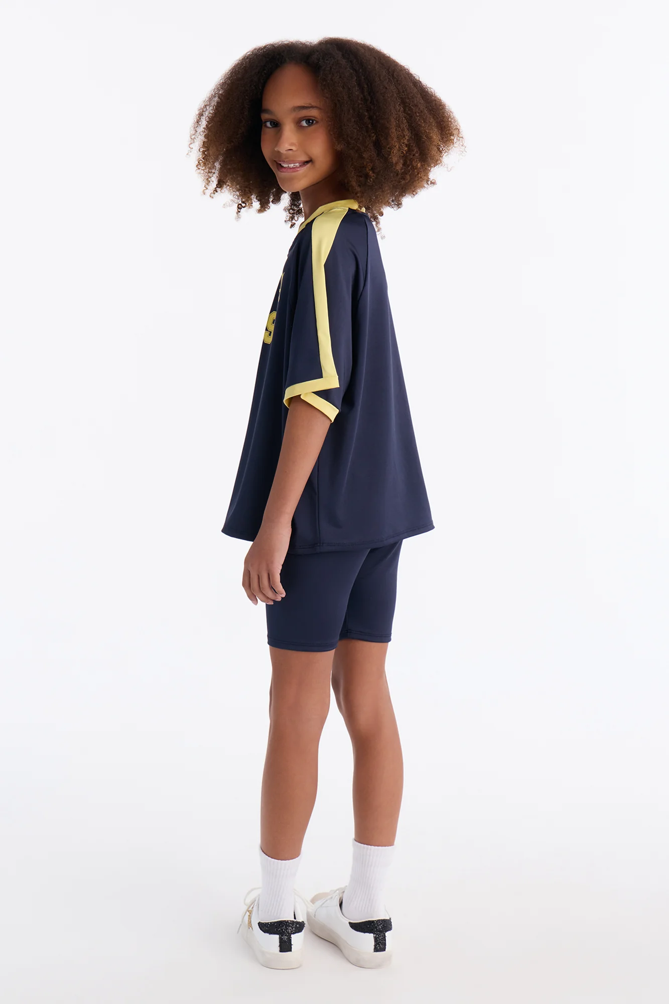 Mini Field Crush Biker Short Set - Navy - Image 4