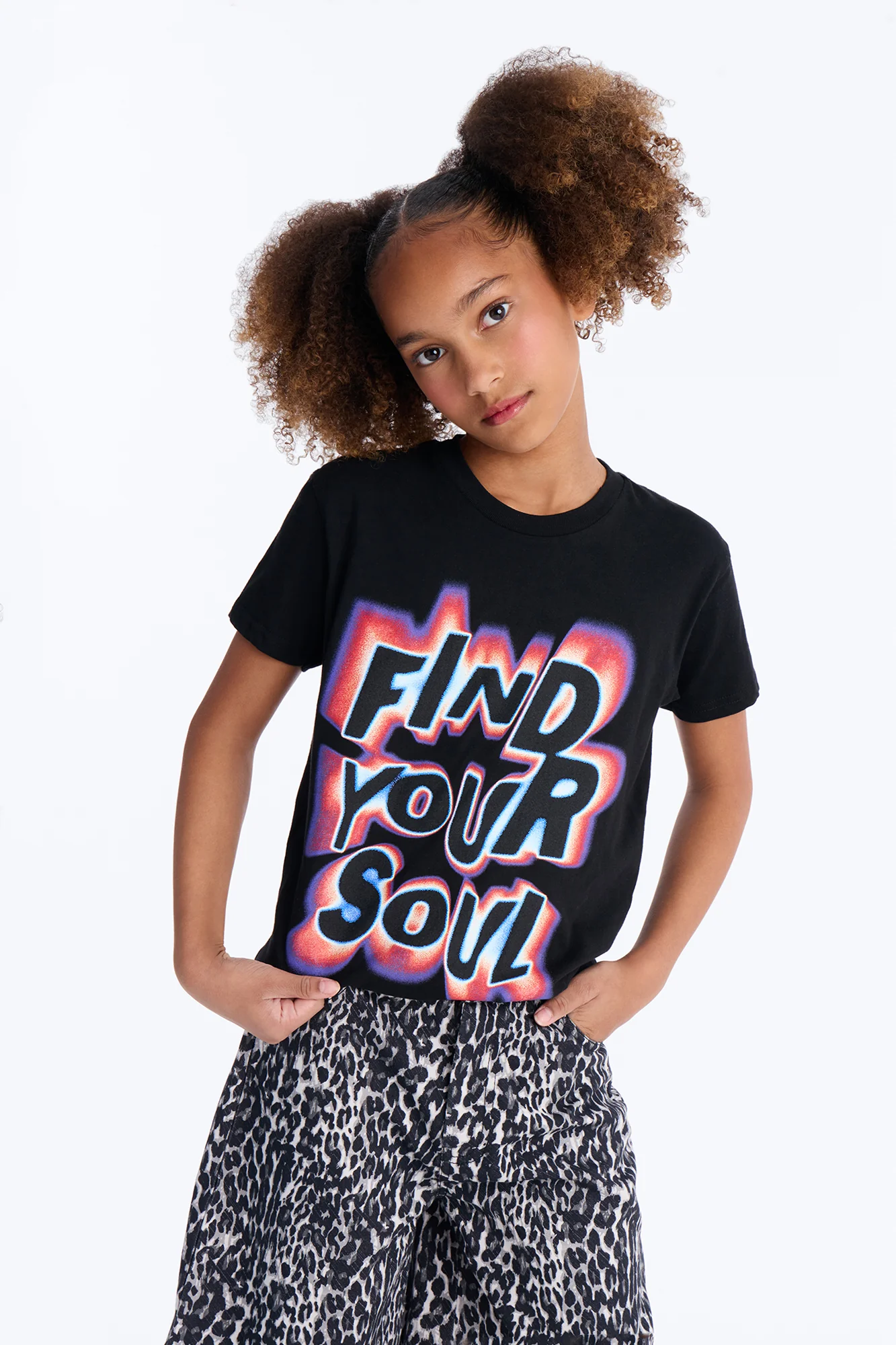 Mini Find Your Soul Short Sleeve Tee - Black