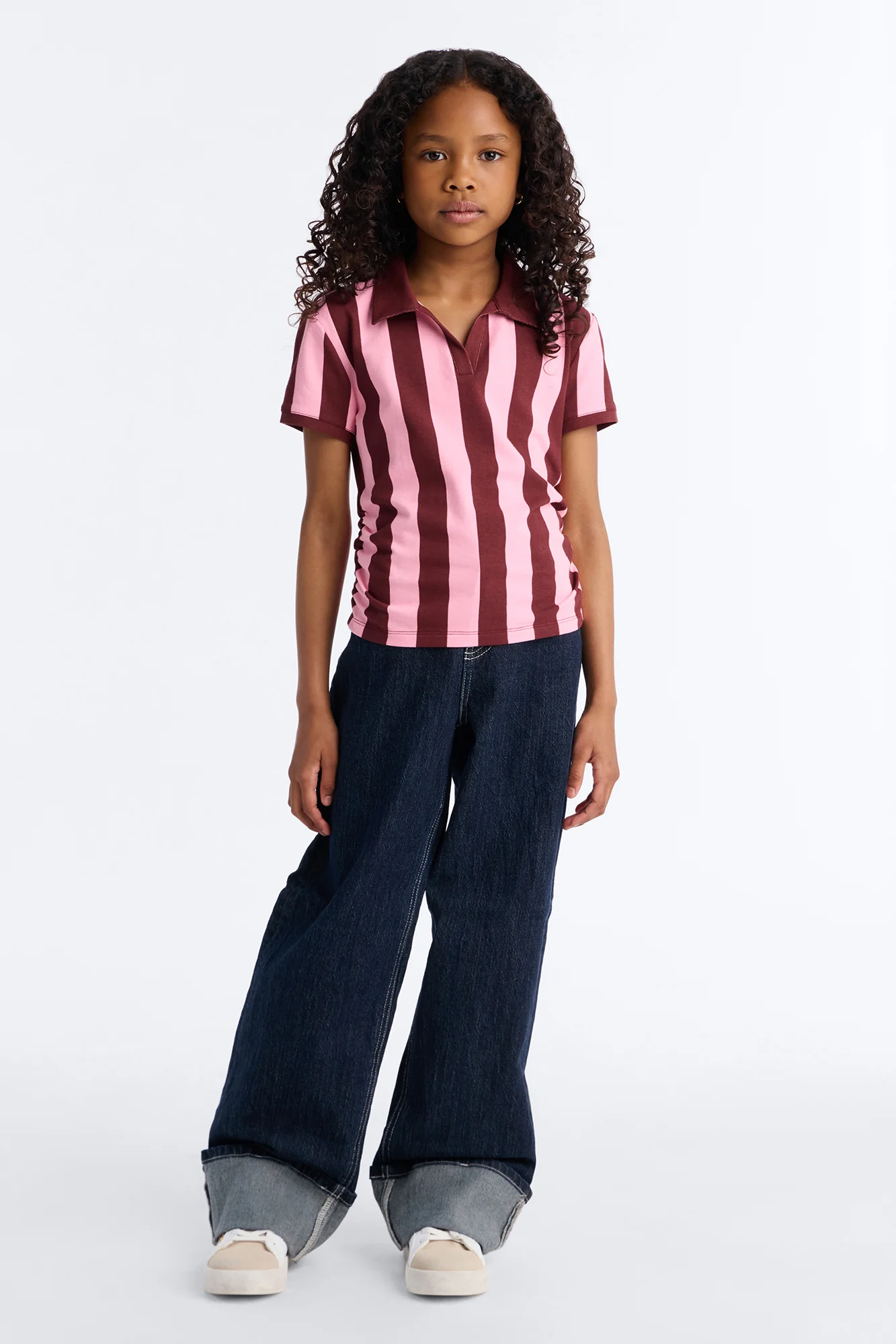 Mini First Pick Striped Short Sleeve Top - Burgundy/combo - Image 2