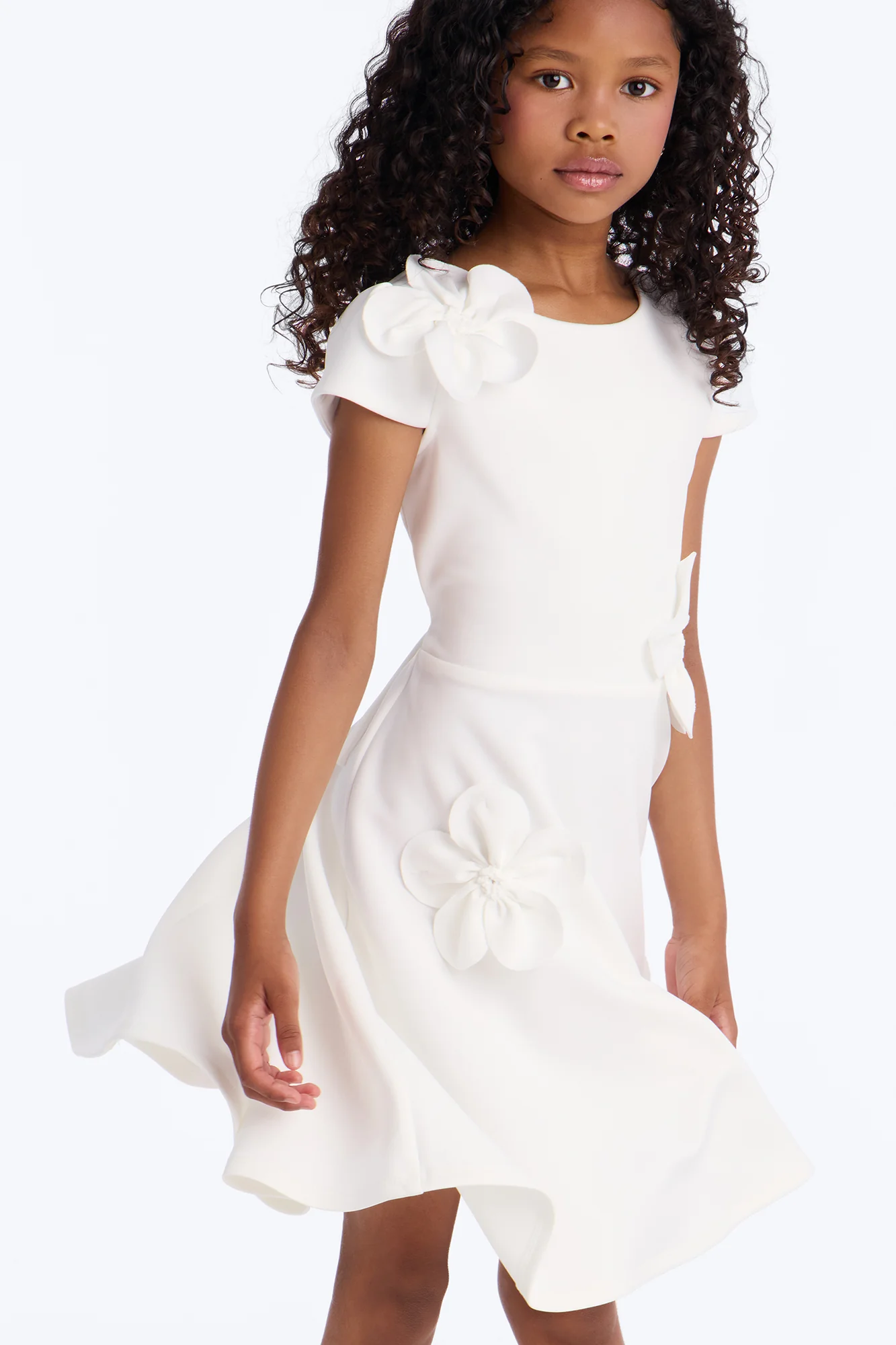 Mini Flawless Flowers Forever Dress - Off White - Image 3