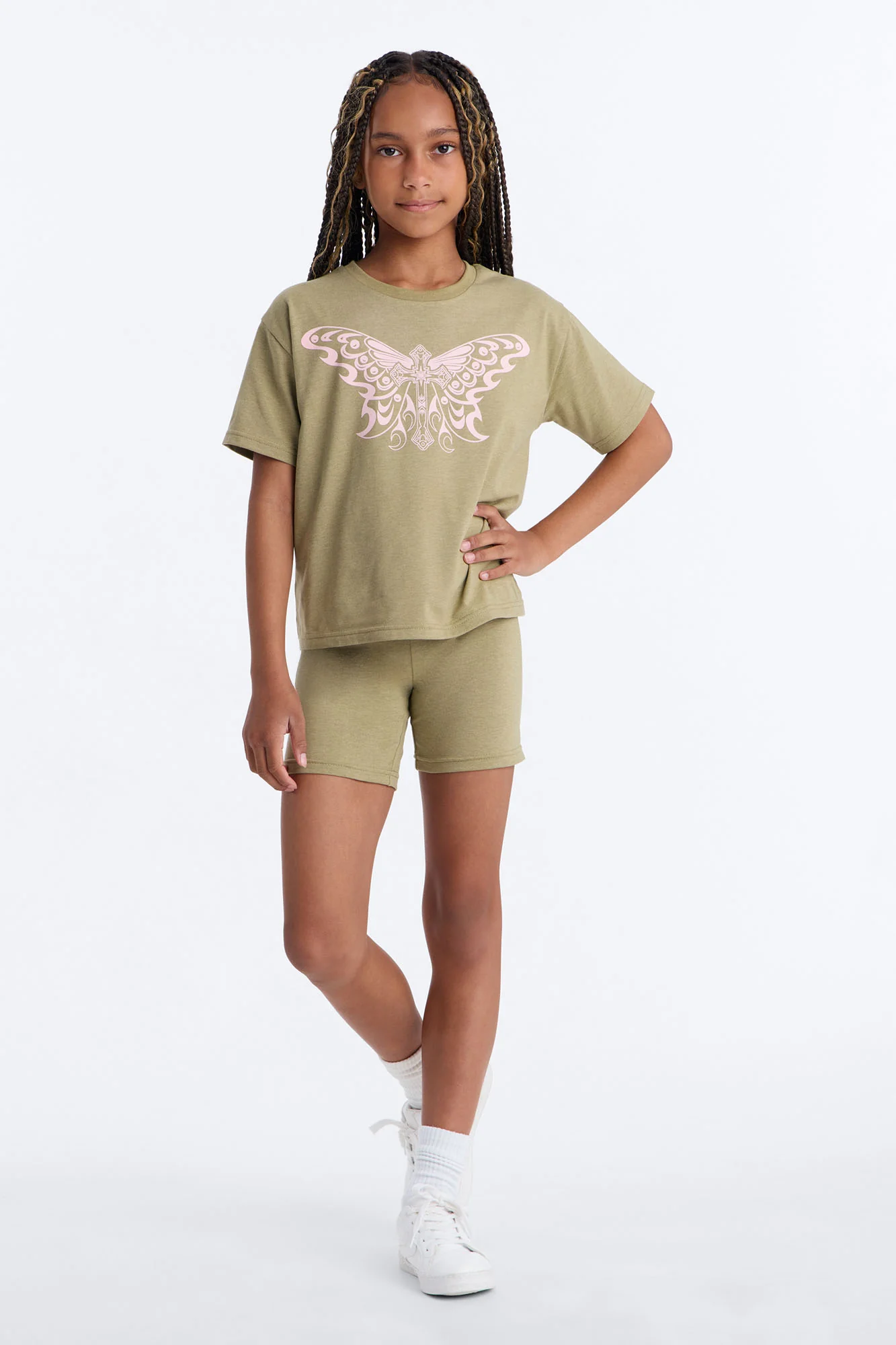 Mini Fly As Ever Short Set - Olive