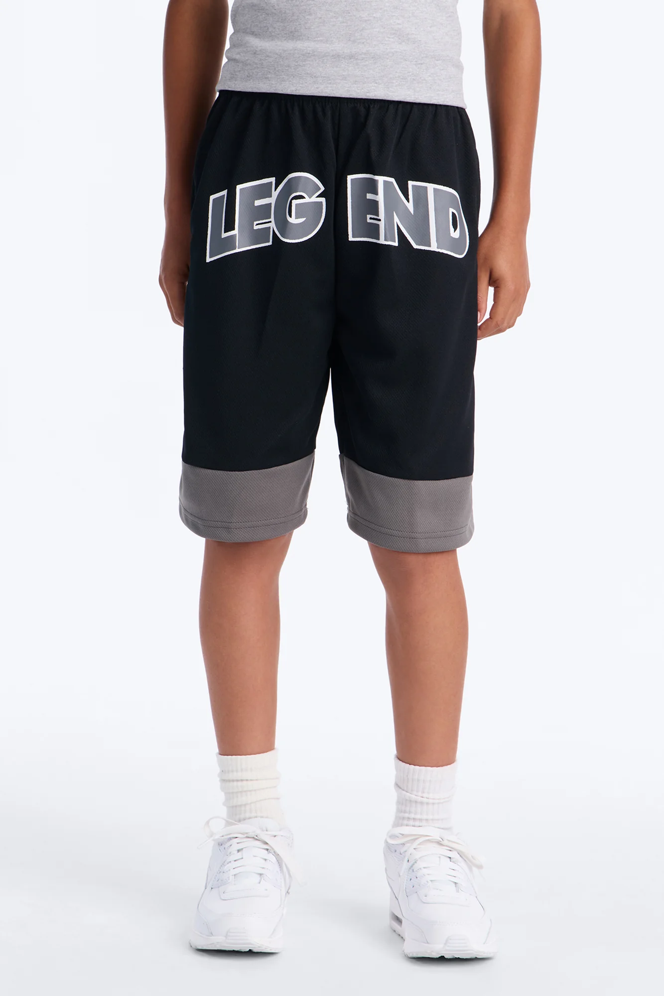 Mini Forever A Legend Mesh Shorts - Black