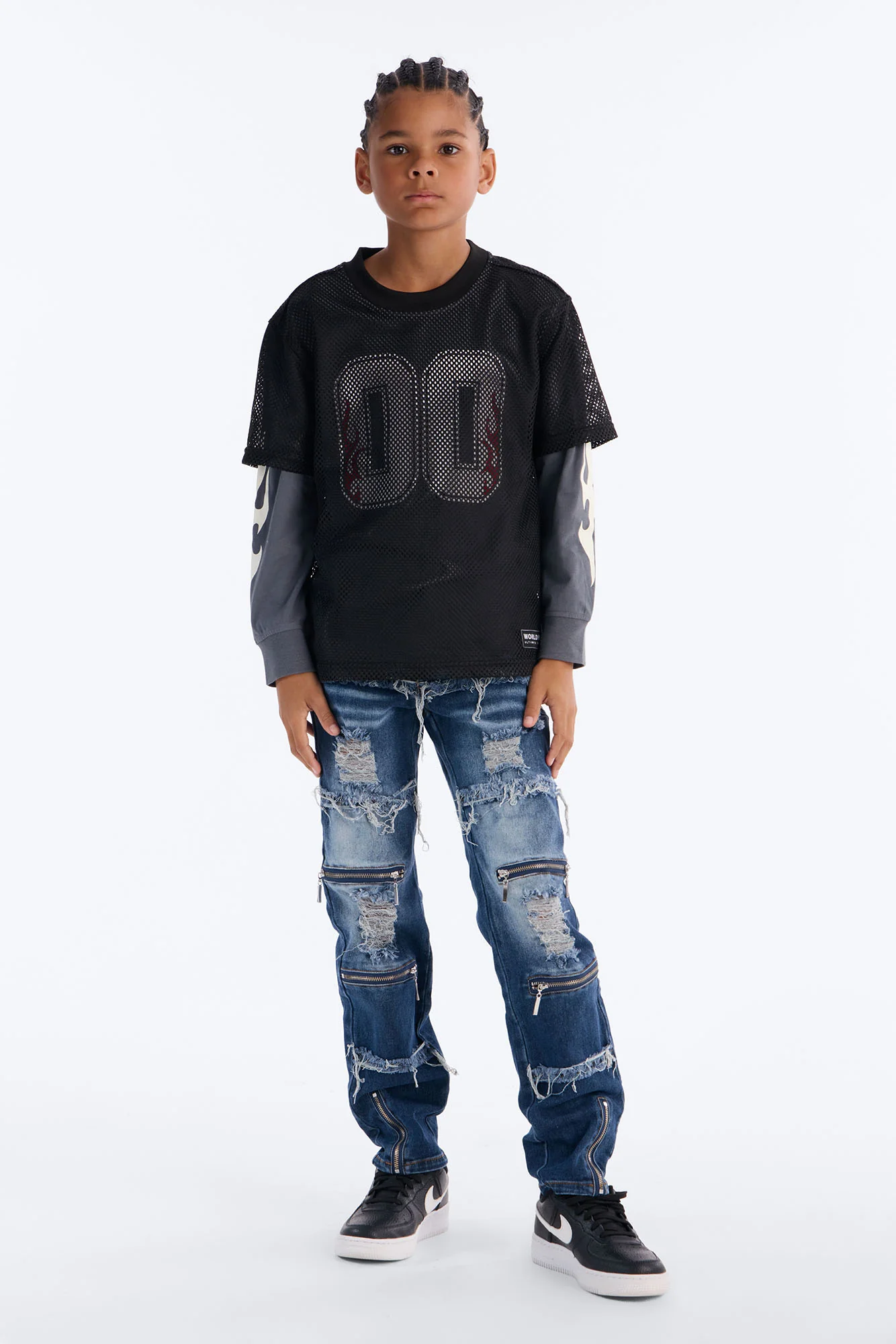 Mini Found My Way Back Distressed Skinny Jeans - Dark Wash - Image 2