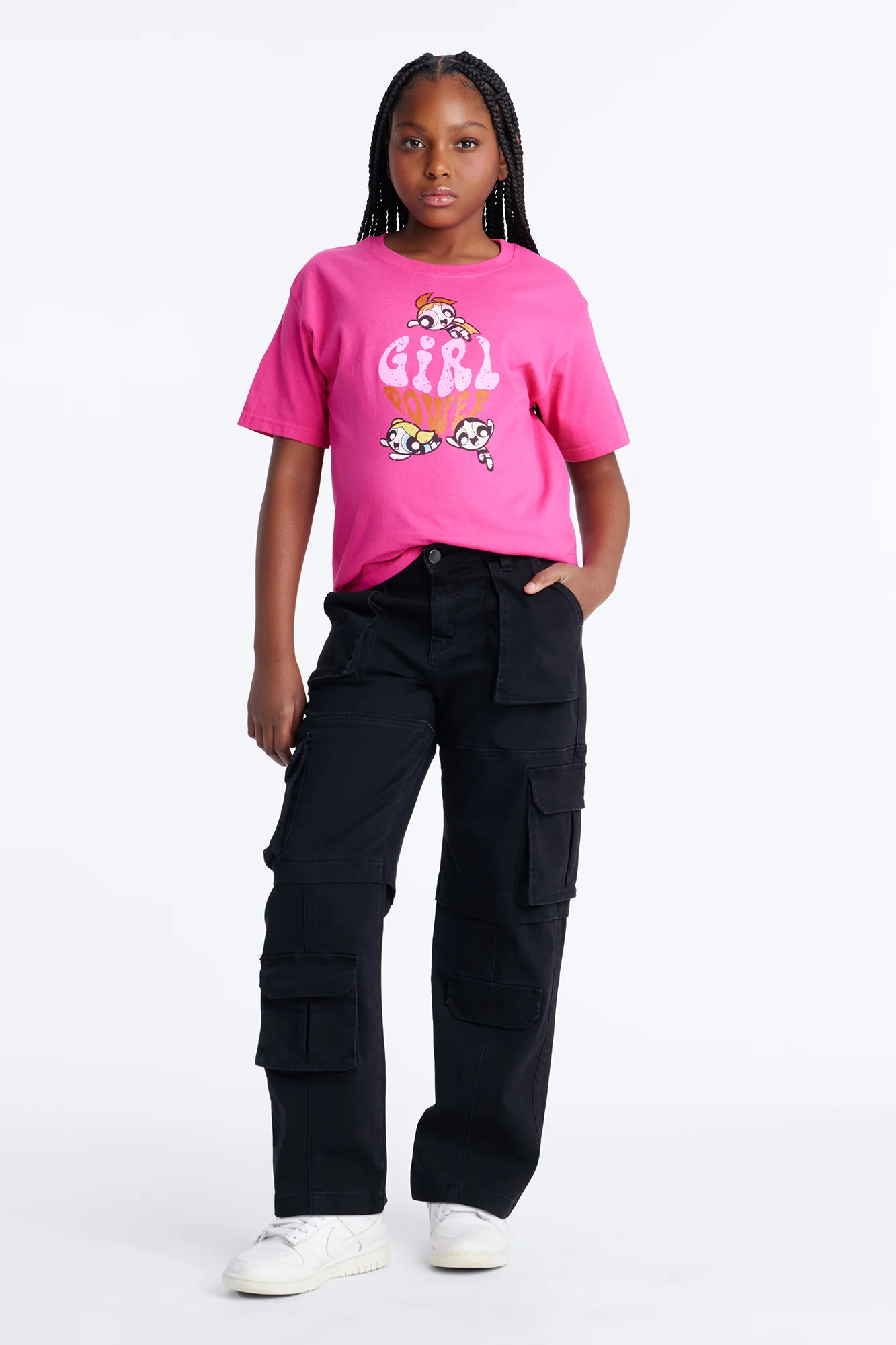 Mini Girl Power Powerpuff Girls Short Sleeve Tee - Hot Pink - Image 2