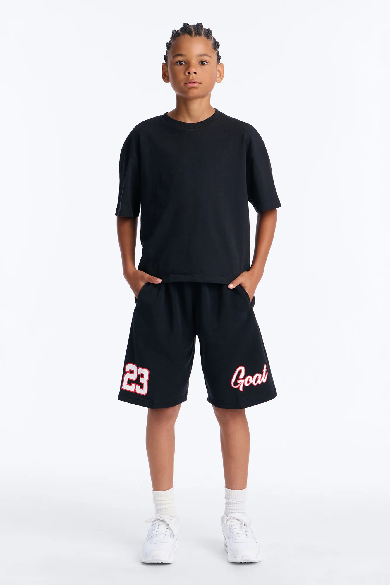 Mini GOAT 23 Mesh Shorts - Black - Image 2