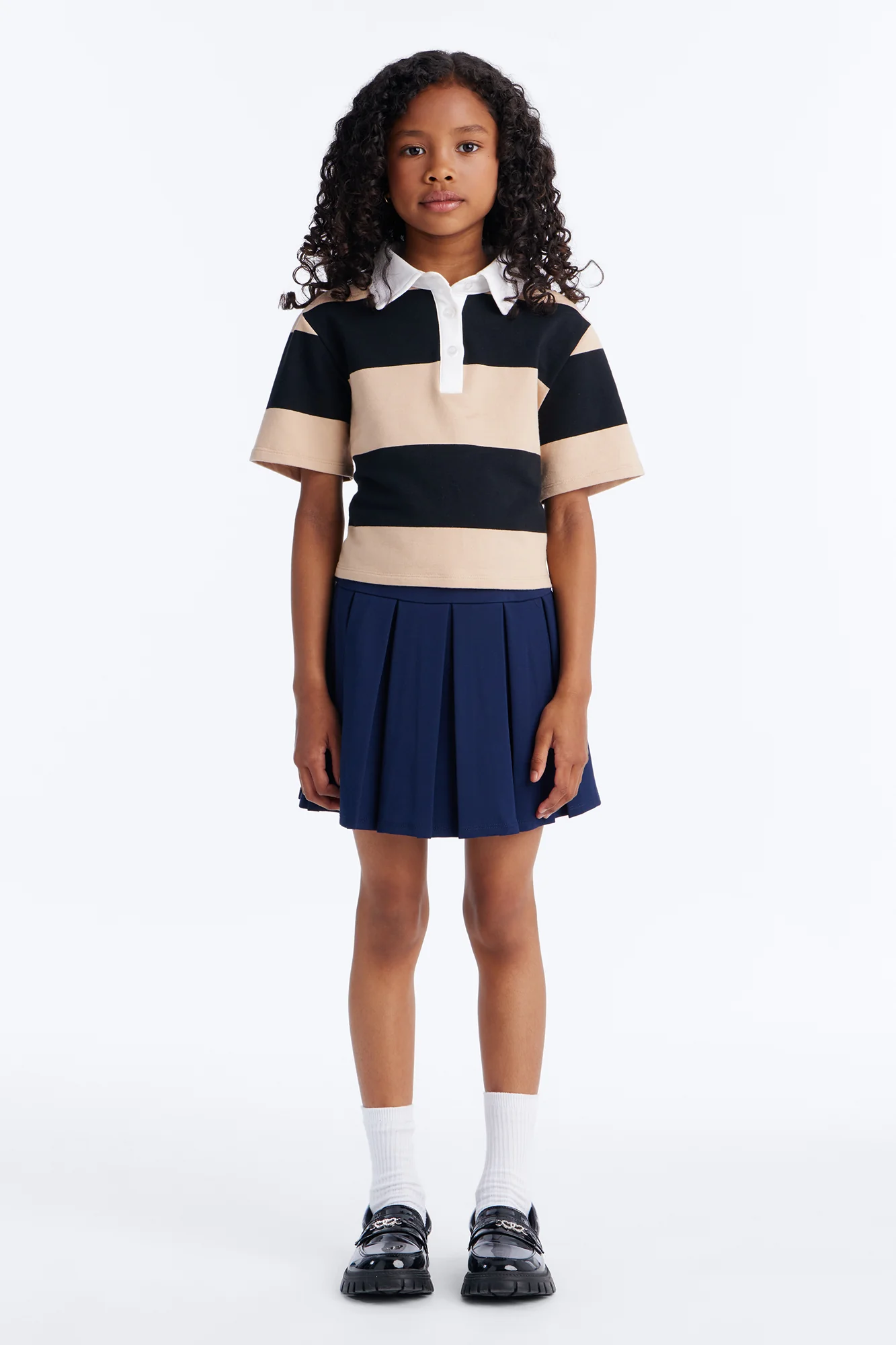 Mini Good Girl Pleated Skirt - Navy