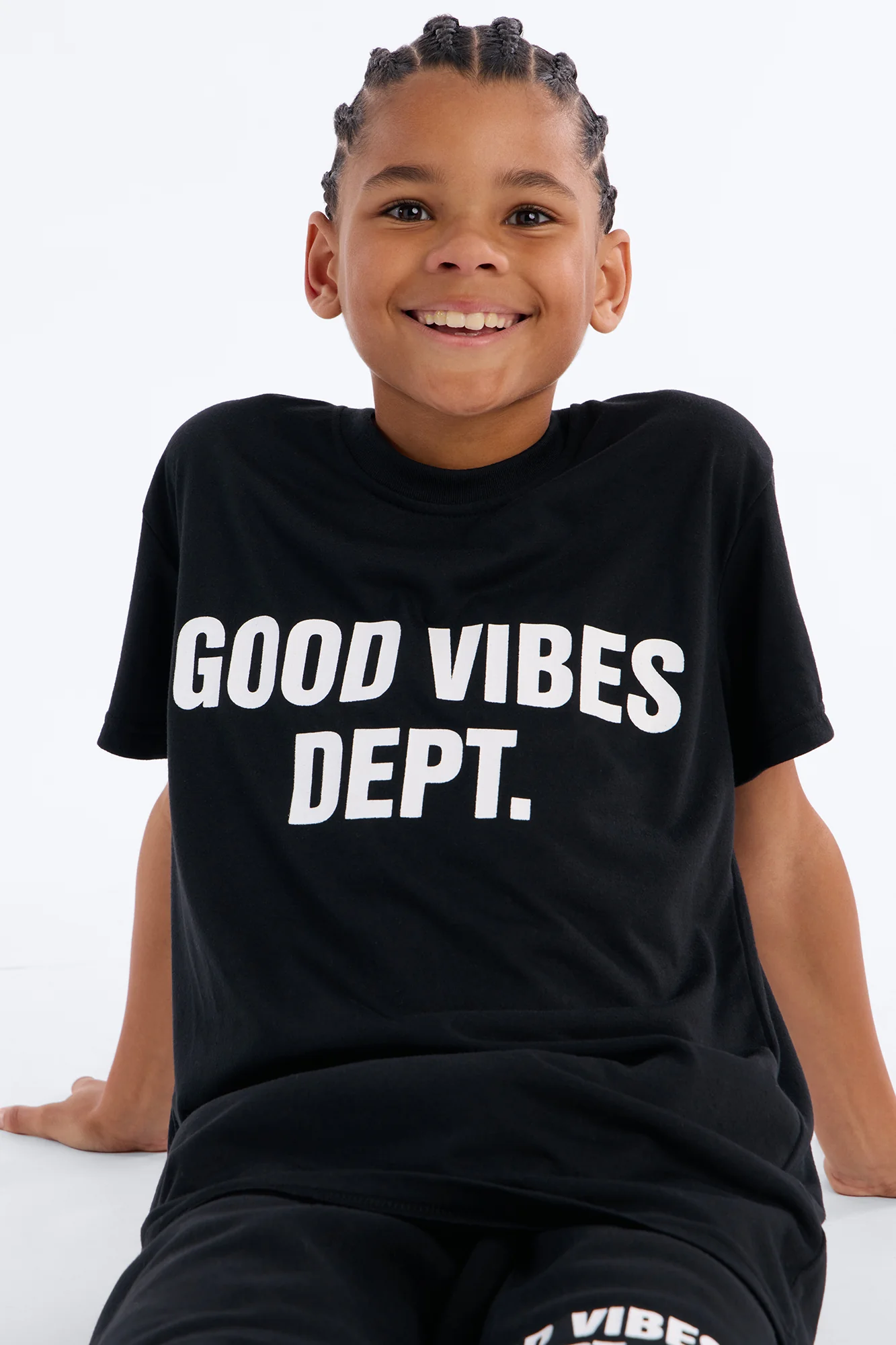 Mini Good Vibes Dept. Short Set - Black - Image 3