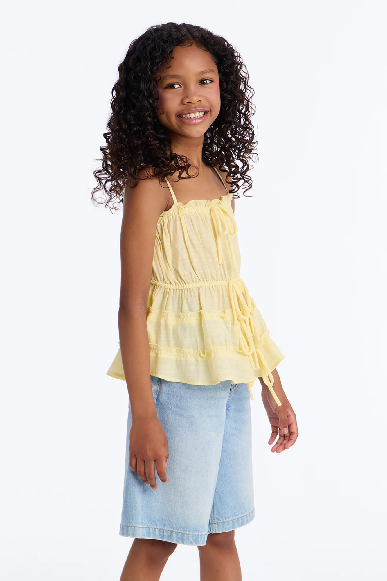 Mini Griselda Babydoll Top - Yellow