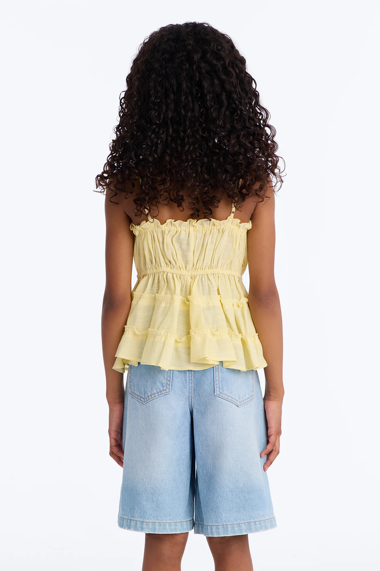 Mini Griselda Babydoll Top - Yellow - Image 3