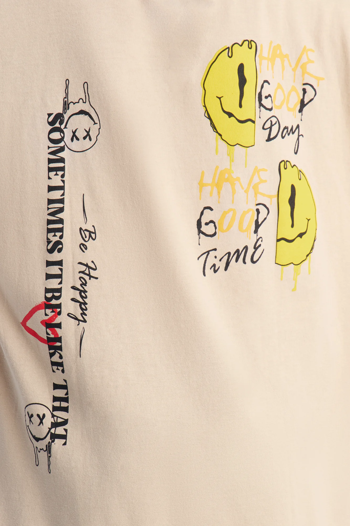 Mini Happy Happy Today Tee - Sand - Image 4