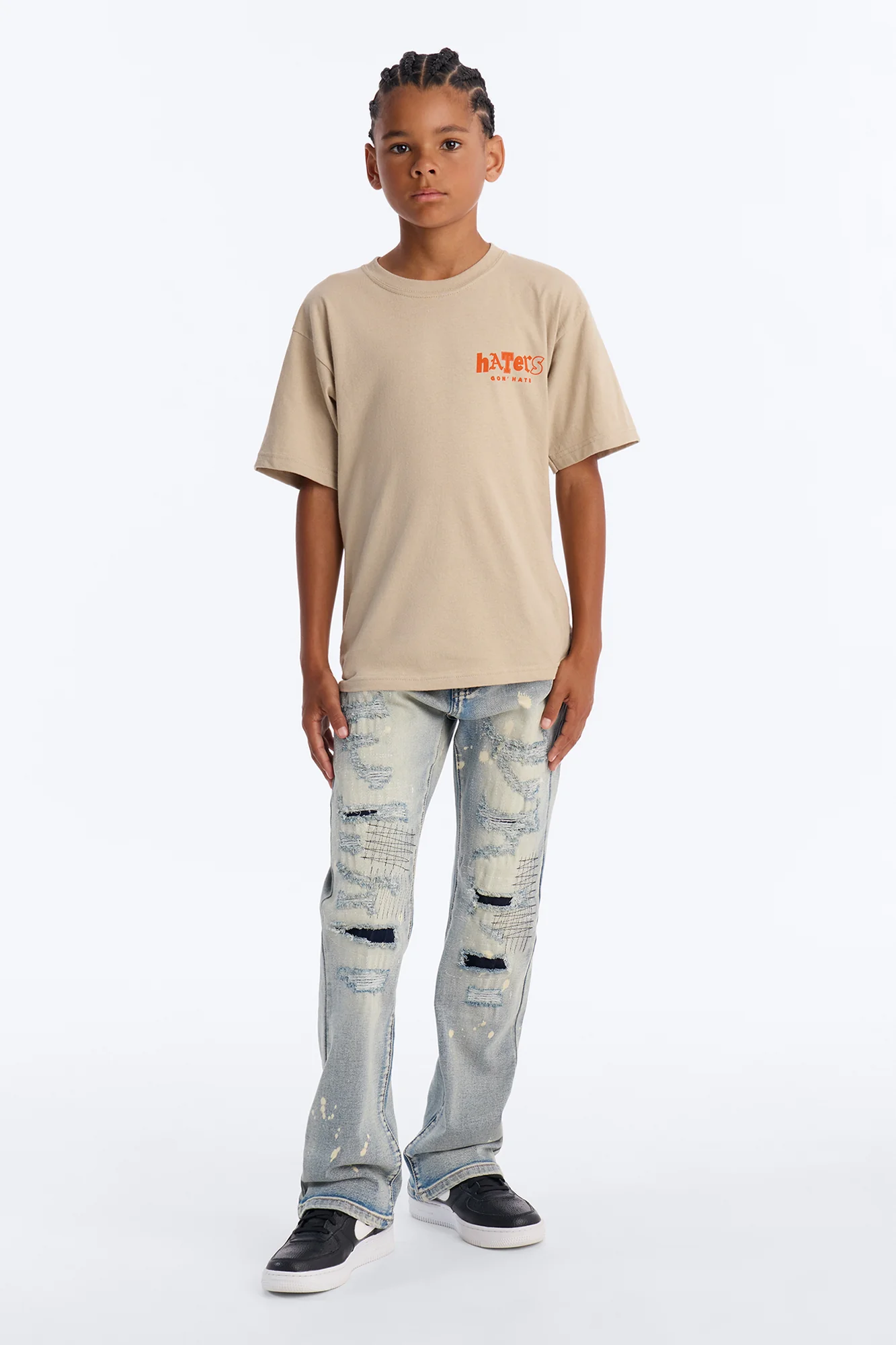 Mini Haters Let Em Talk Short Sleeve Tee - Sand - Image 2