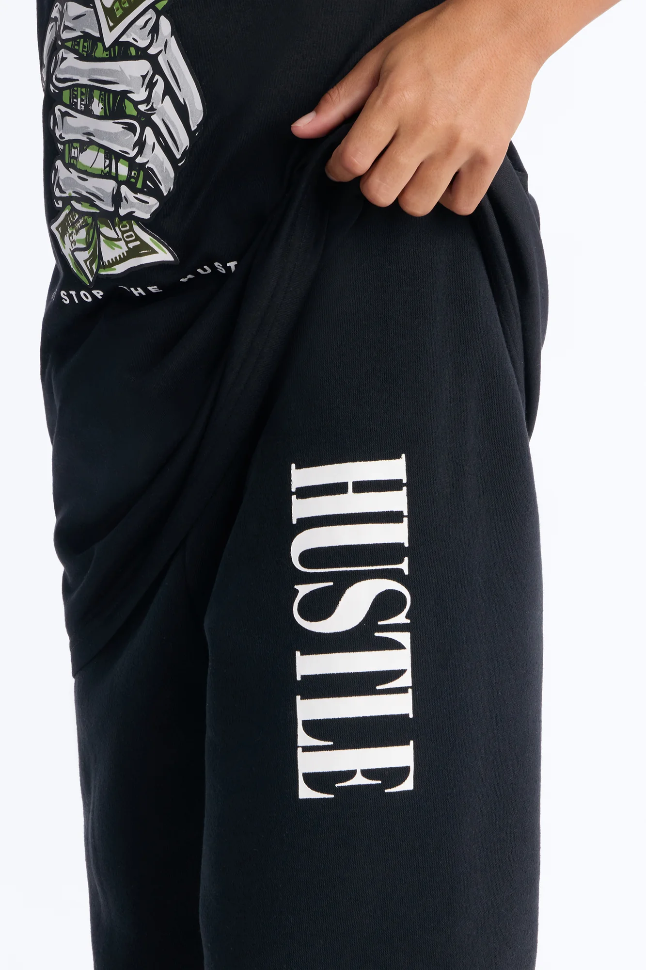 Mini Have To Hustle Jogger Pant Set - Black - Image 2