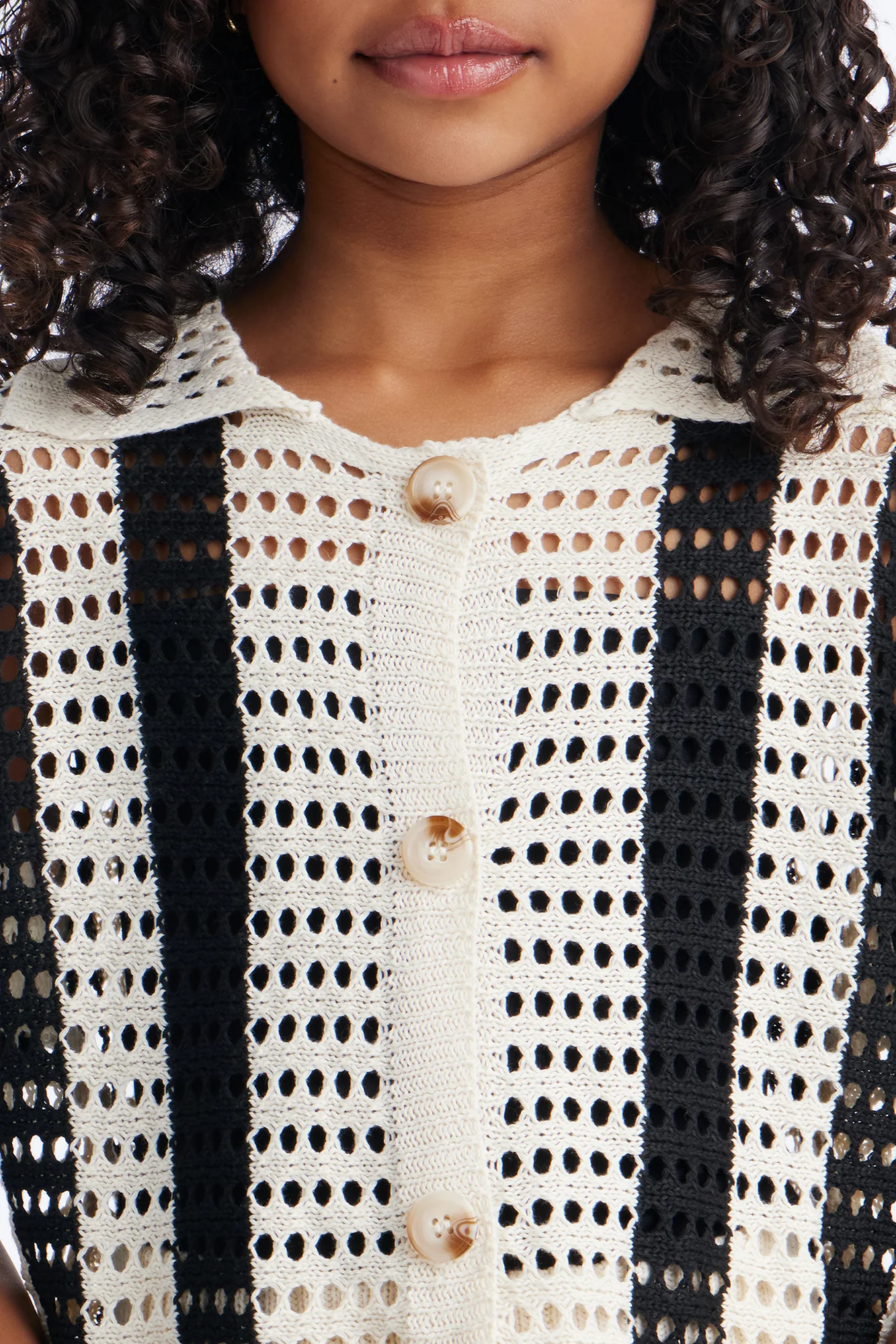 Mini Hayden Crochet Pant Set - Black/combo - Image 3