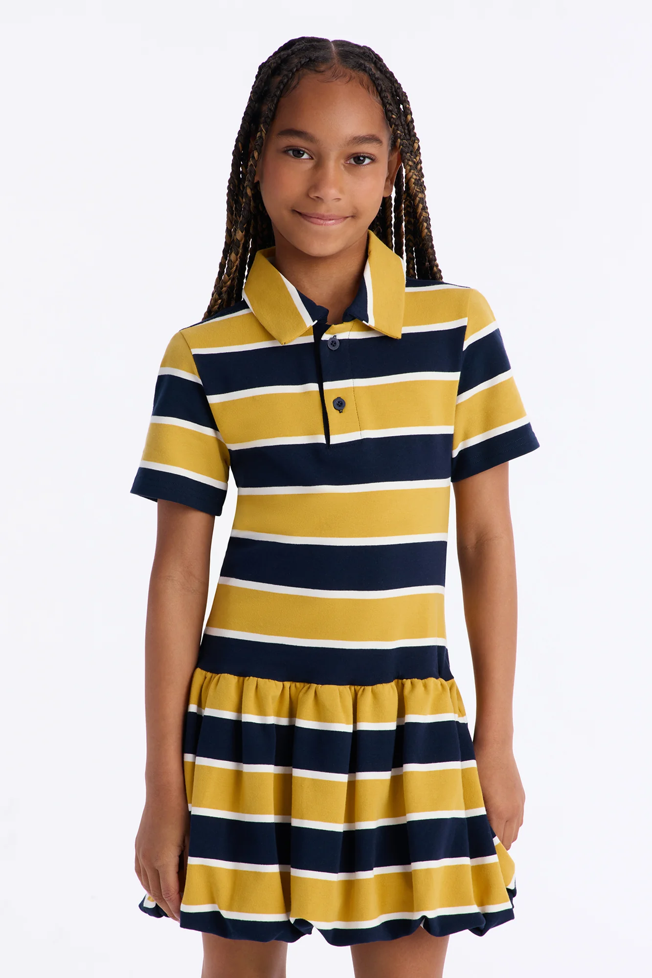 Mini Hayes Striped Bubble Mini Dress - Yellow/combo