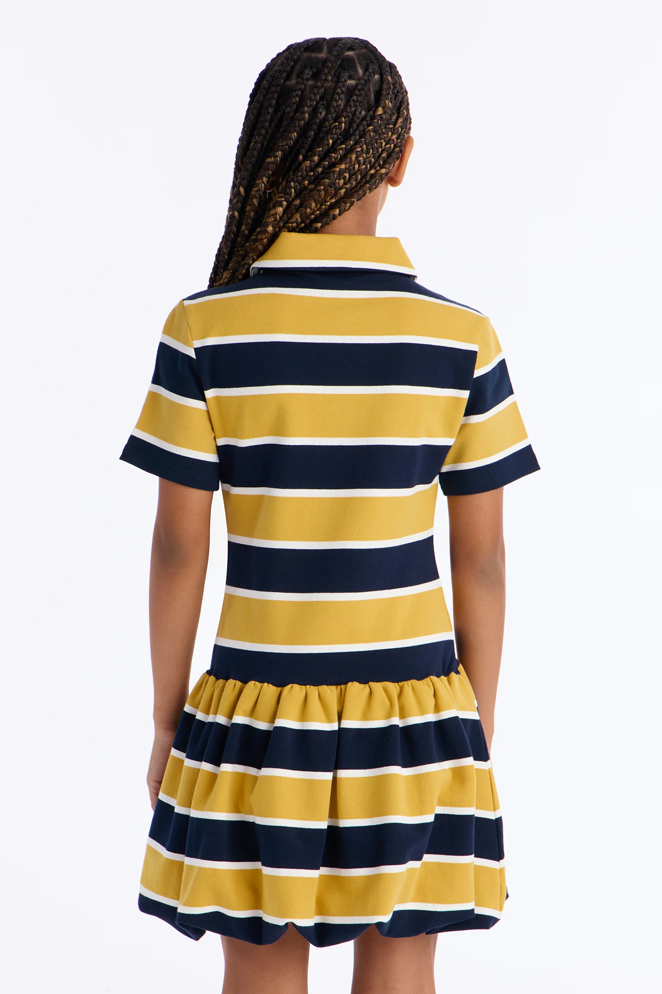 Mini Hayes Striped Bubble Mini Dress - Yellow/combo - Image 3