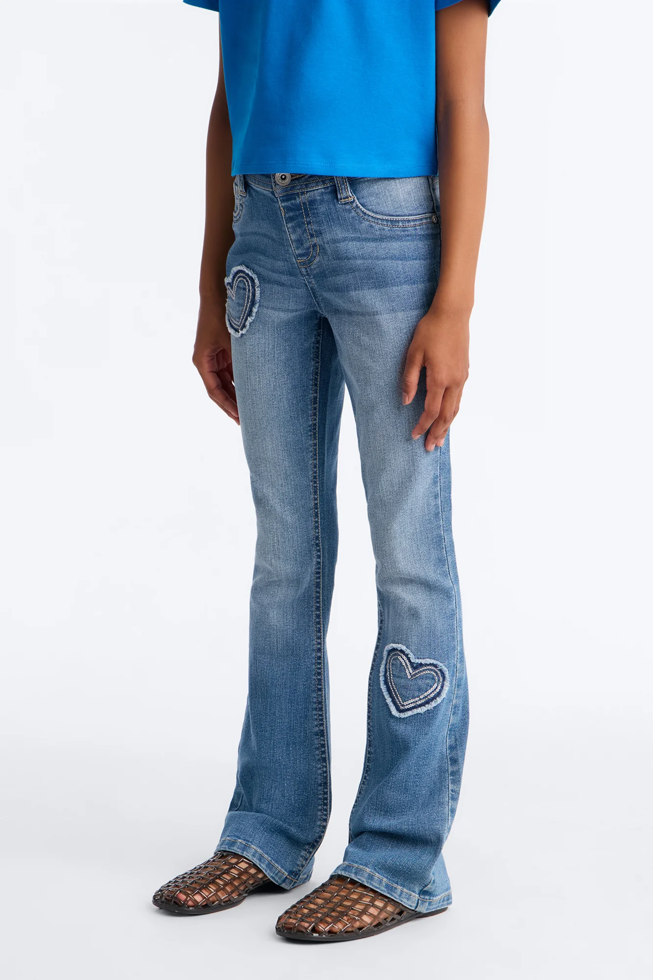 Mini Heart So Full Flare Jeans - Medium Wash