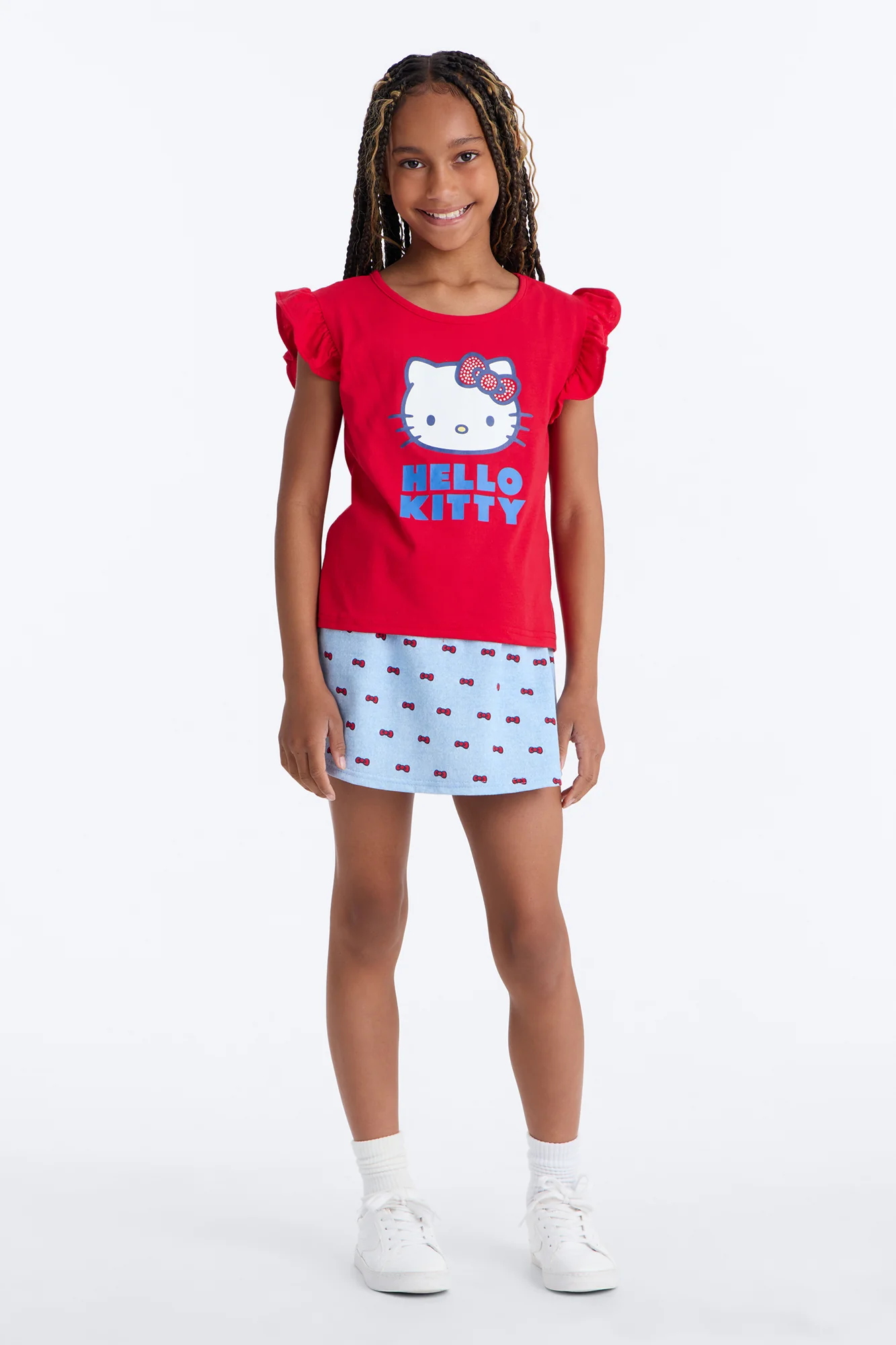 Mini Hello Kitty Positively Perfect Skort Set - Red/combo