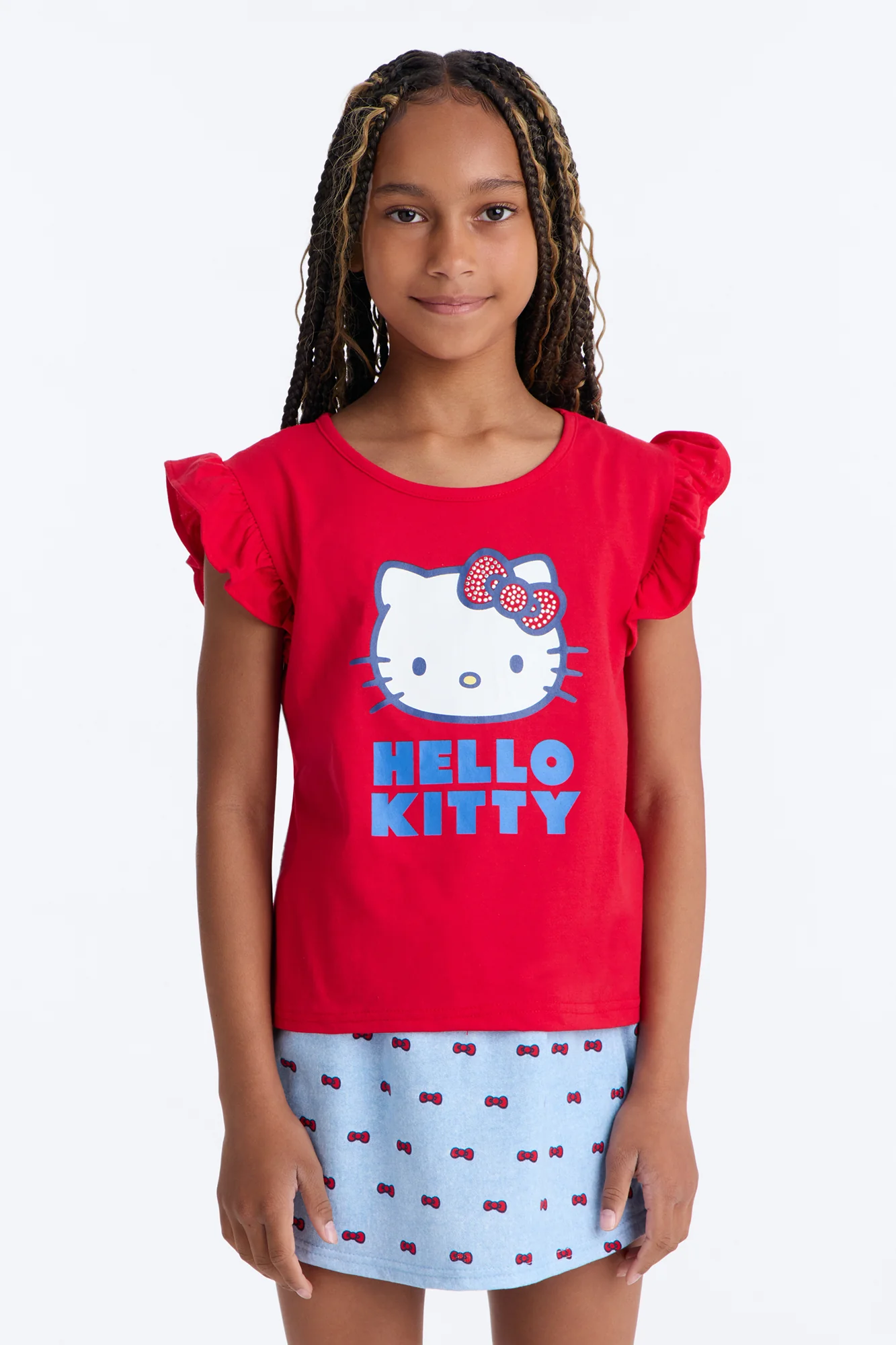 Mini Hello Kitty Positively Perfect Skort Set - Red/combo - Image 2
