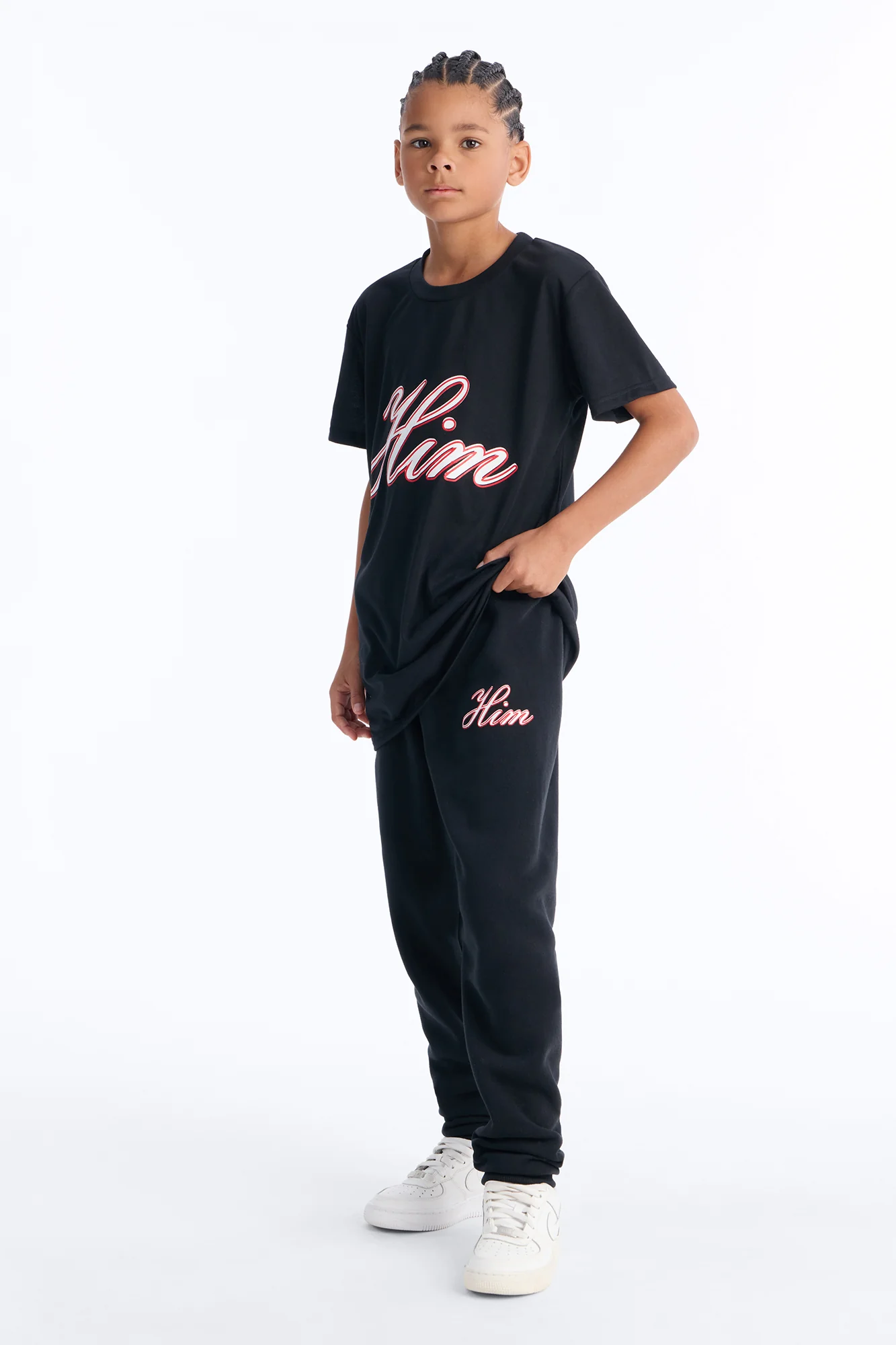 Mini Him Jogger Pant Set - Black - Image 4