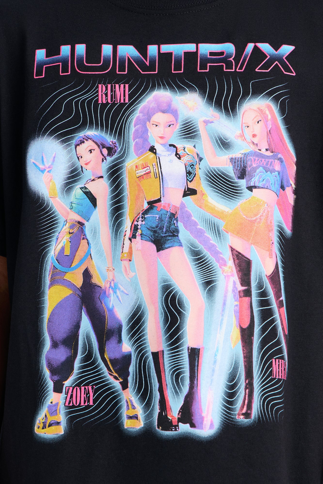 Mini Huntrix Futuristic Short Sleeve Tee - Black - Image 3