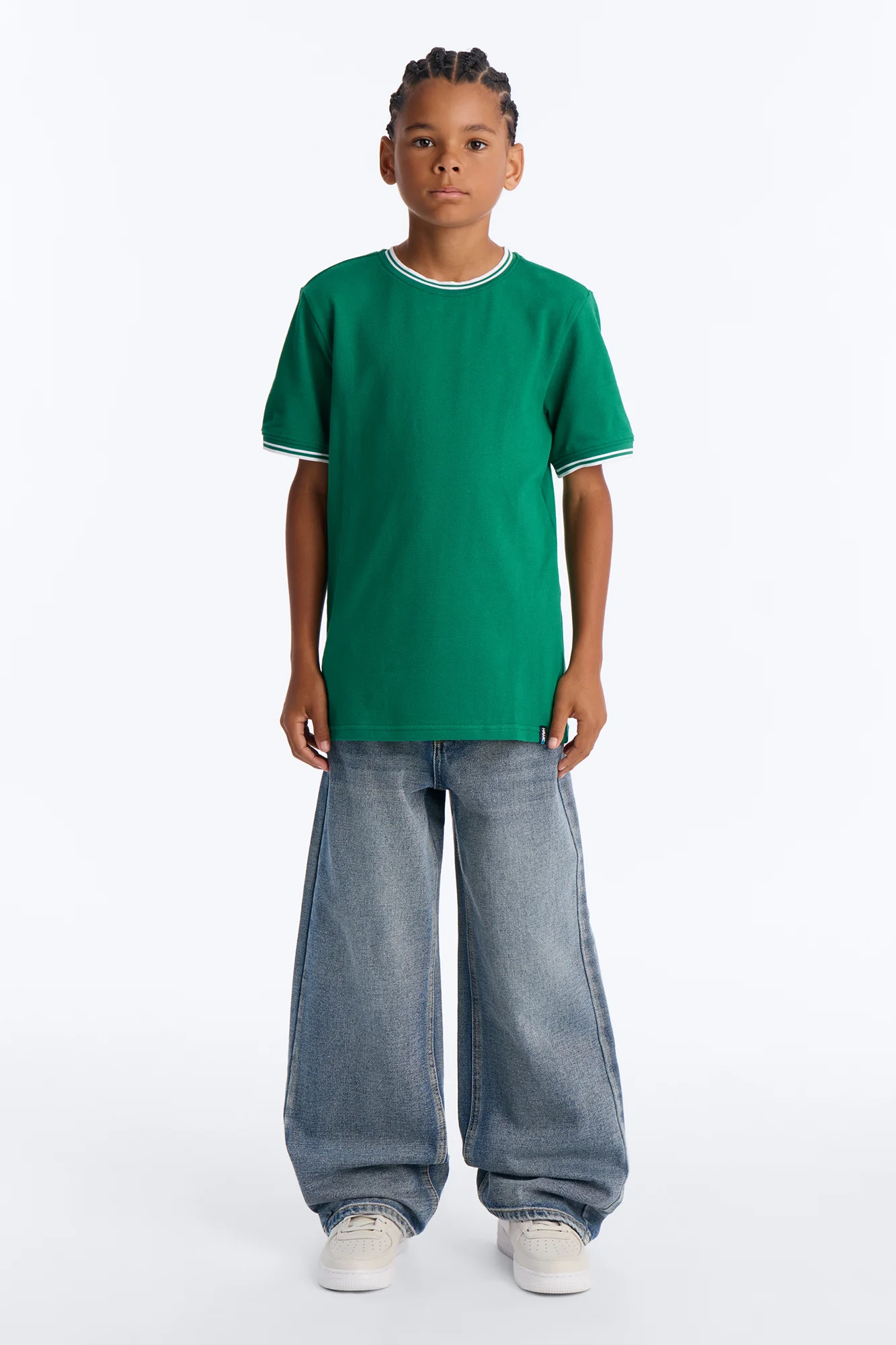 Mini I Don't Mind Pique Short Sleeve Tee - Green - Image 2