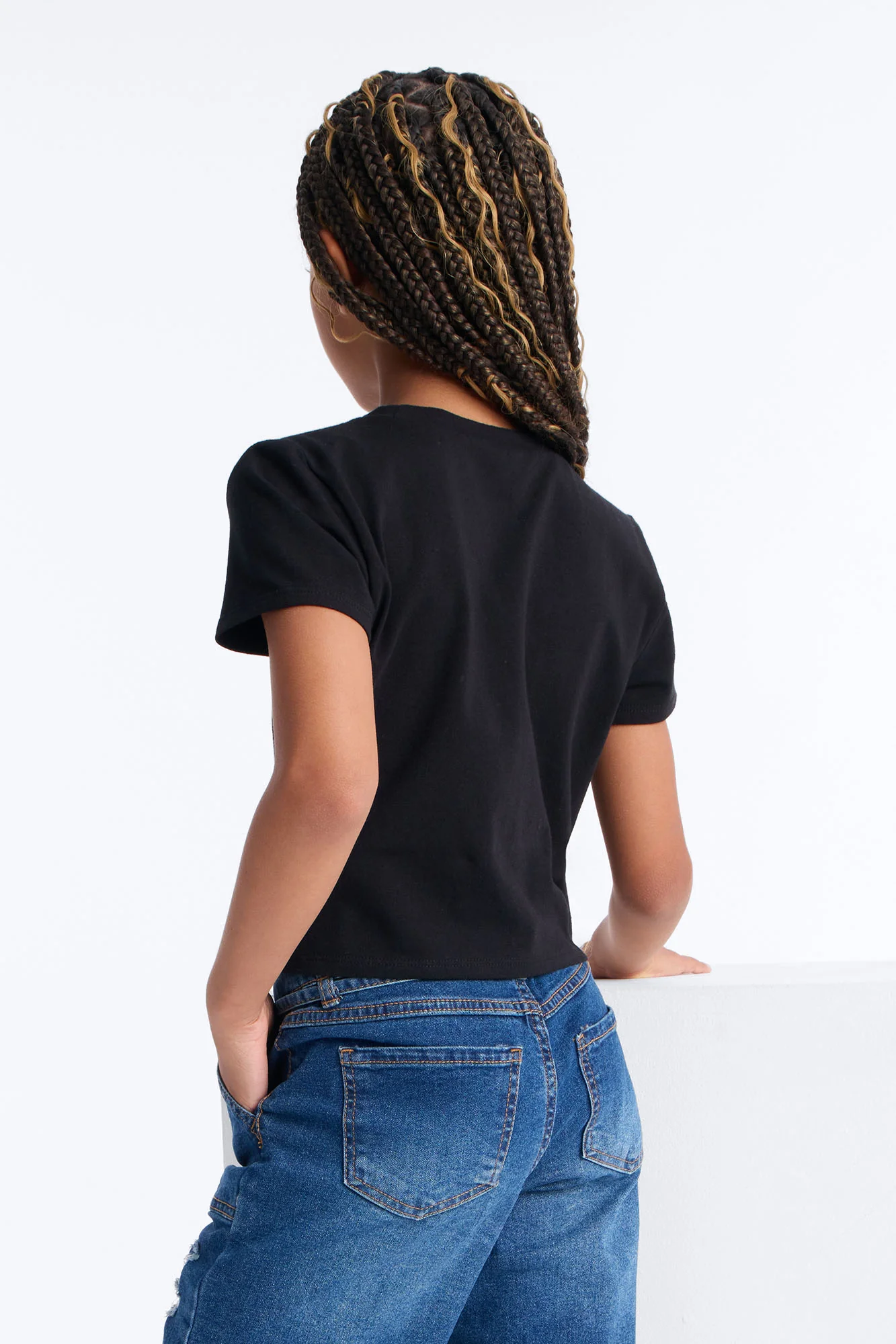 Mini I'm Not For Everyone Fitted Tee - Black - Image 4